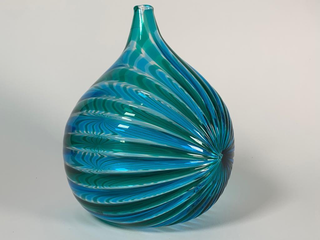 Modern Murano Glass Vase By Mario Ticco for Veart For Sale