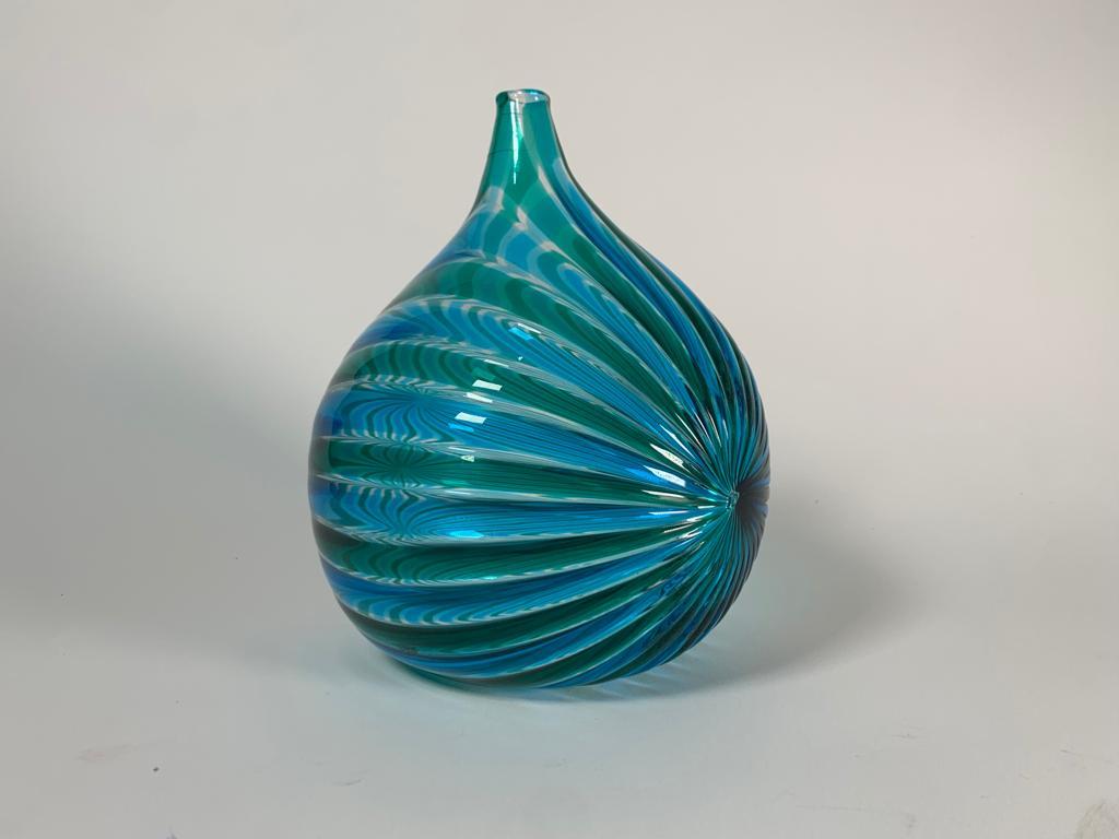 Italian Murano Glass Vase By Mario Ticco for Veart For Sale