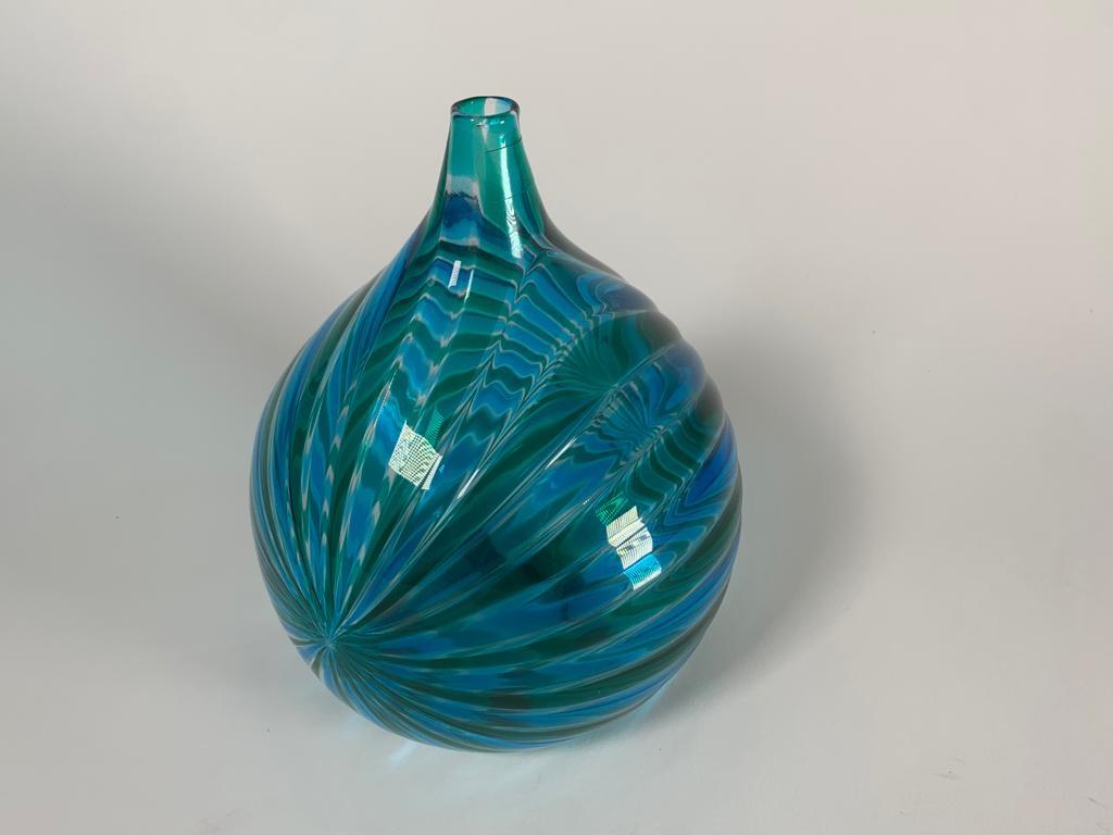 Late 20th Century Murano Glass Vase By Mario Ticco for Veart For Sale