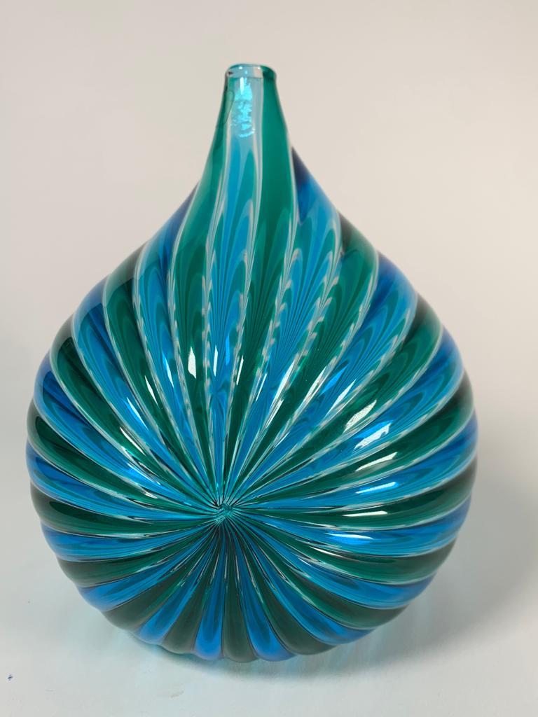 Murano Glass Vase By Mario Ticco for Veart For Sale 1