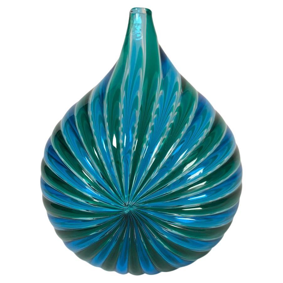 Murano Glass Vase By Mario Ticco for Veart For Sale