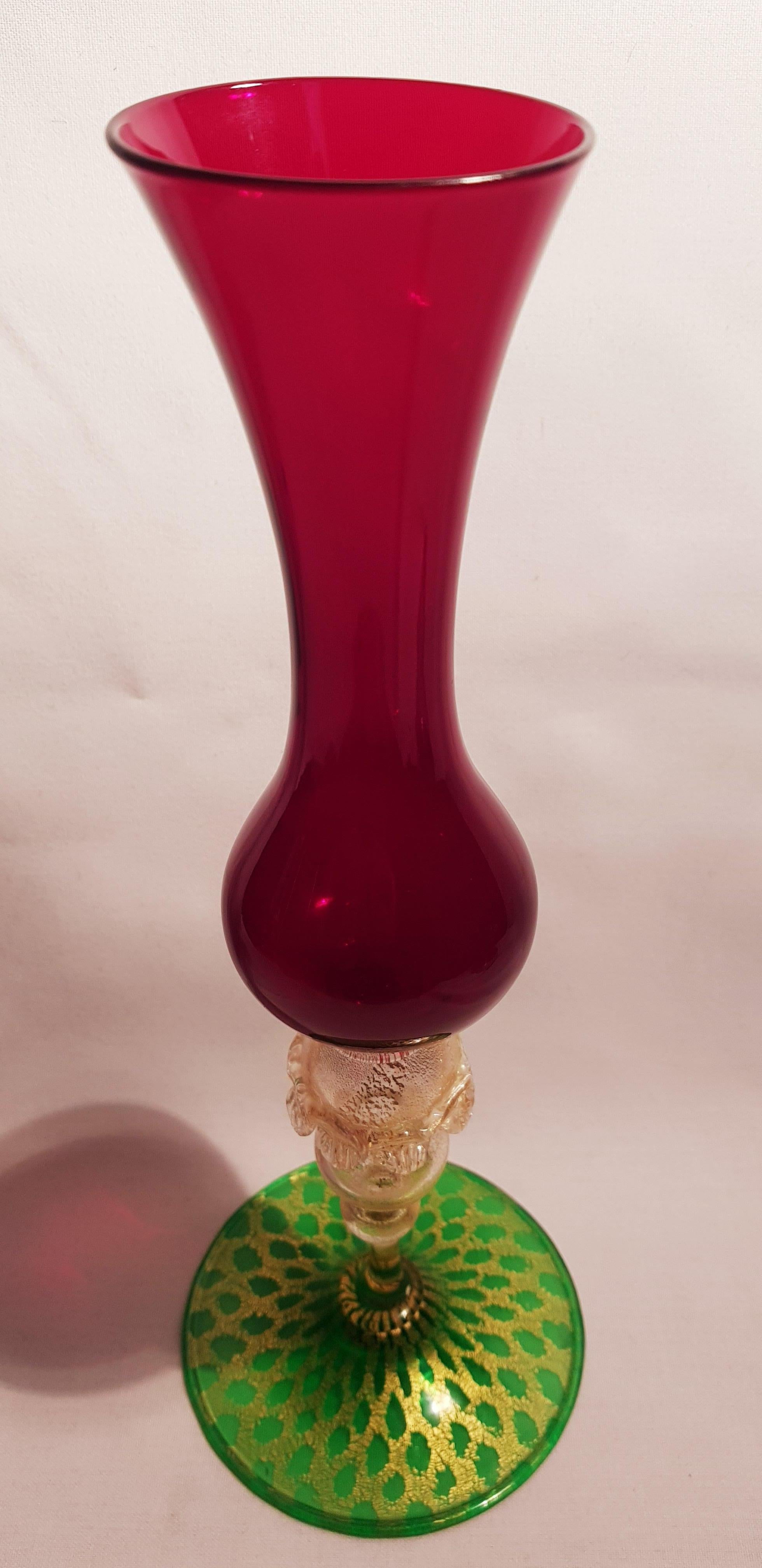 Murano Glass Vase by Napoleone Martinuzzi For Sale 2
