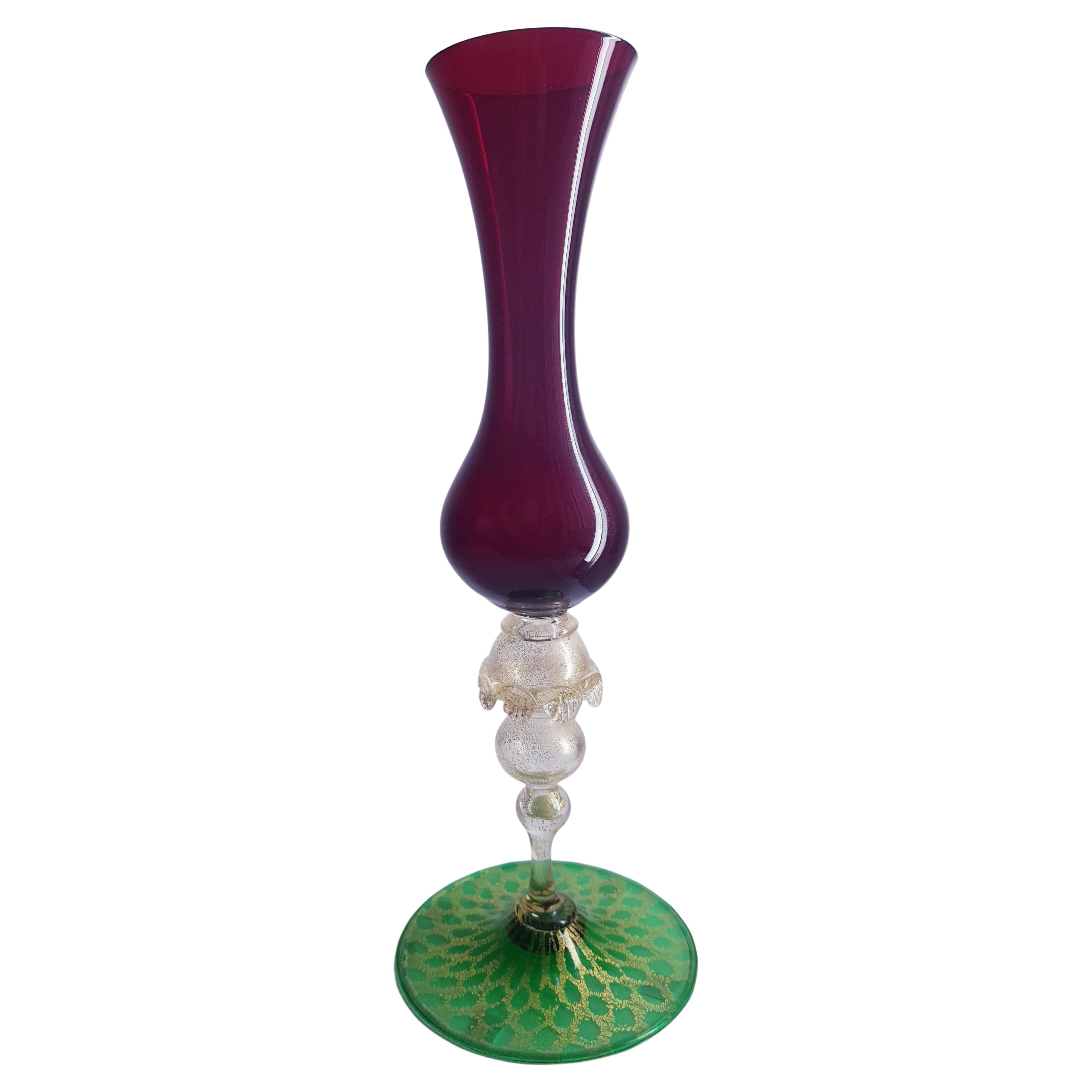 Murano Glass Vase by Napoleone Martinuzzi For Sale