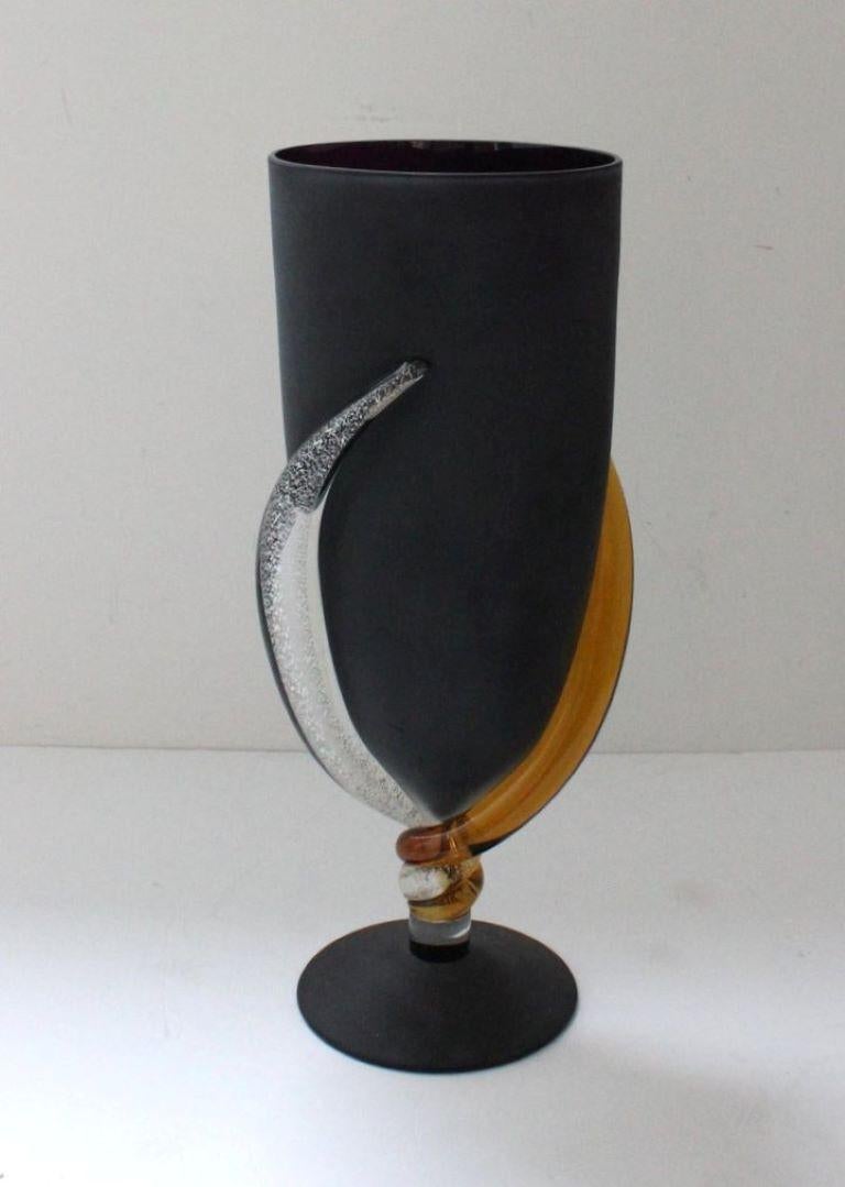 Italian Murano Glass Vase by Santi