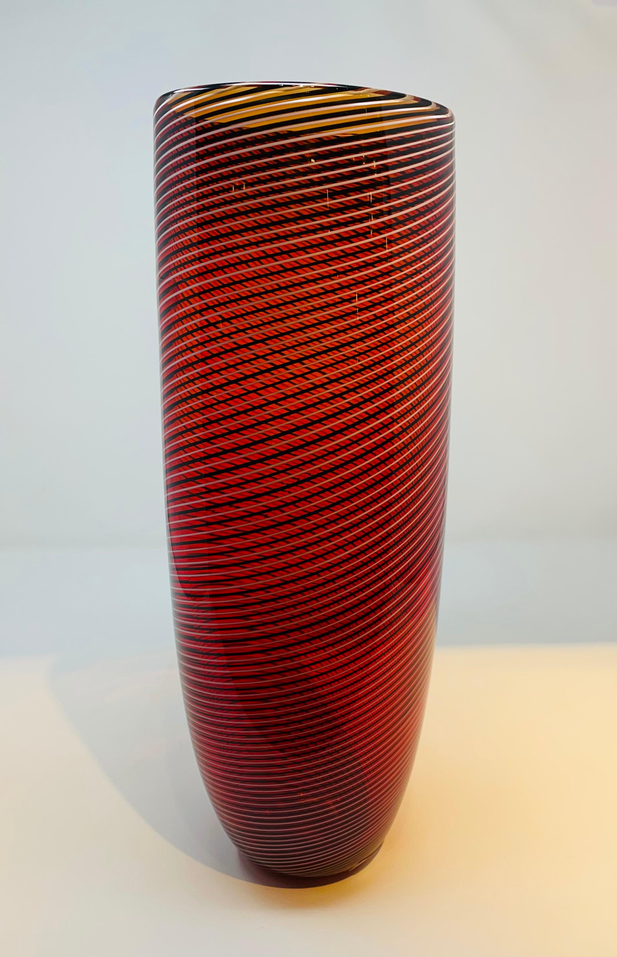 Murano glass vase by Seguso Viro, 1990s.