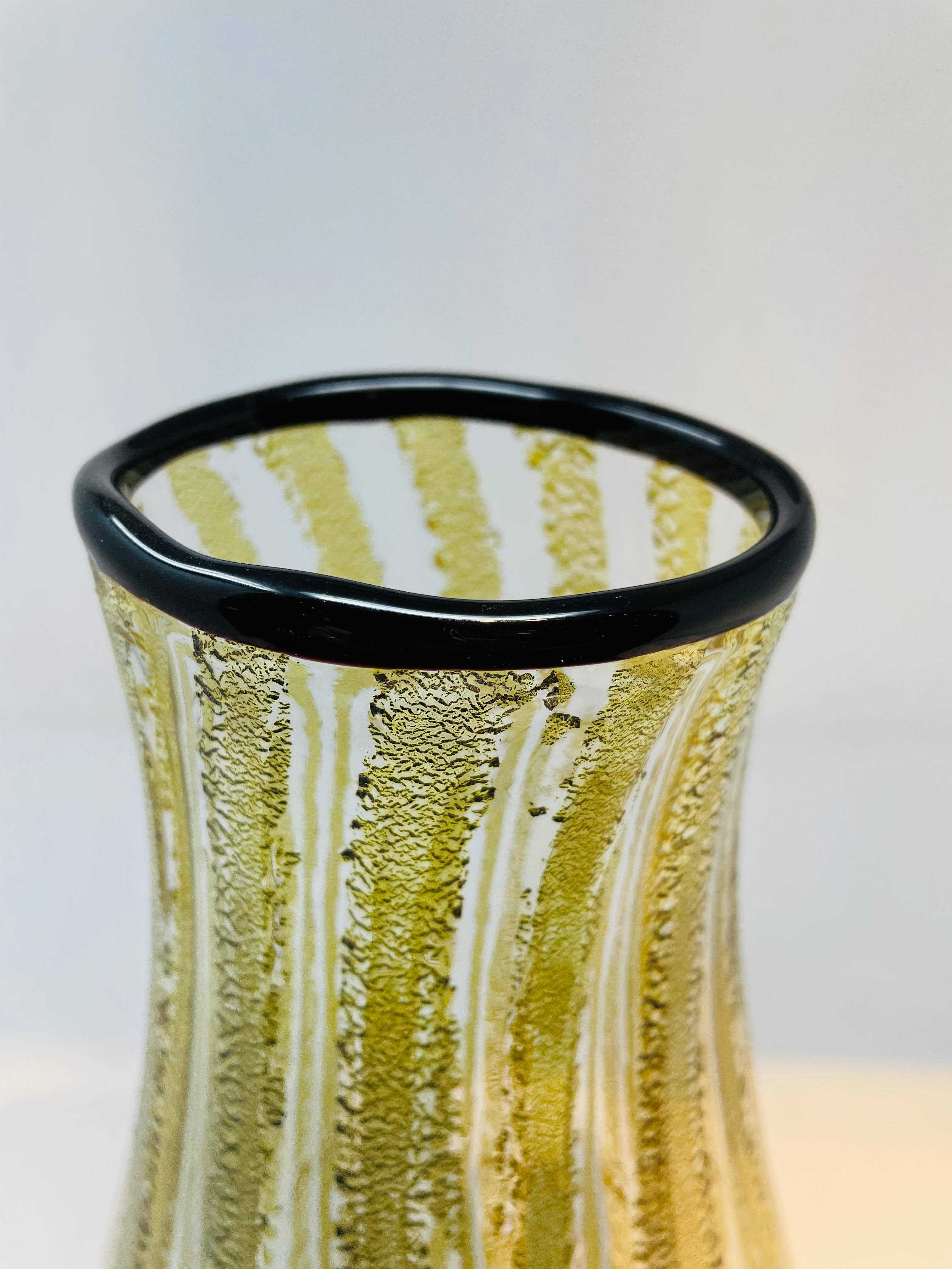 Vase en verre de Murano de Seguso Viro, 1990 Bon état - En vente à Brussels, BE