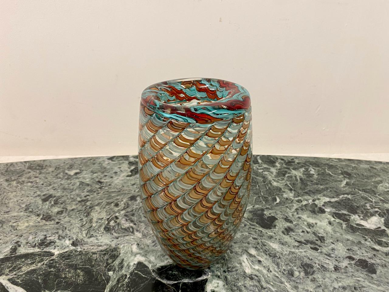 Murano Glass Vase by Stefano Toso In Good Condition For Sale In London, London