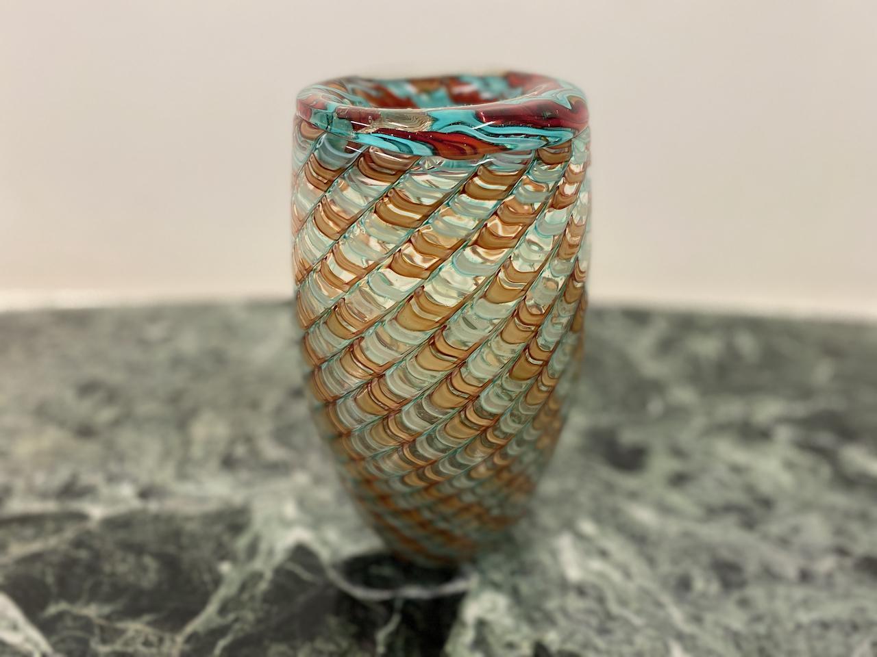 Vase aus Muranoglas von Stefano Toso 2