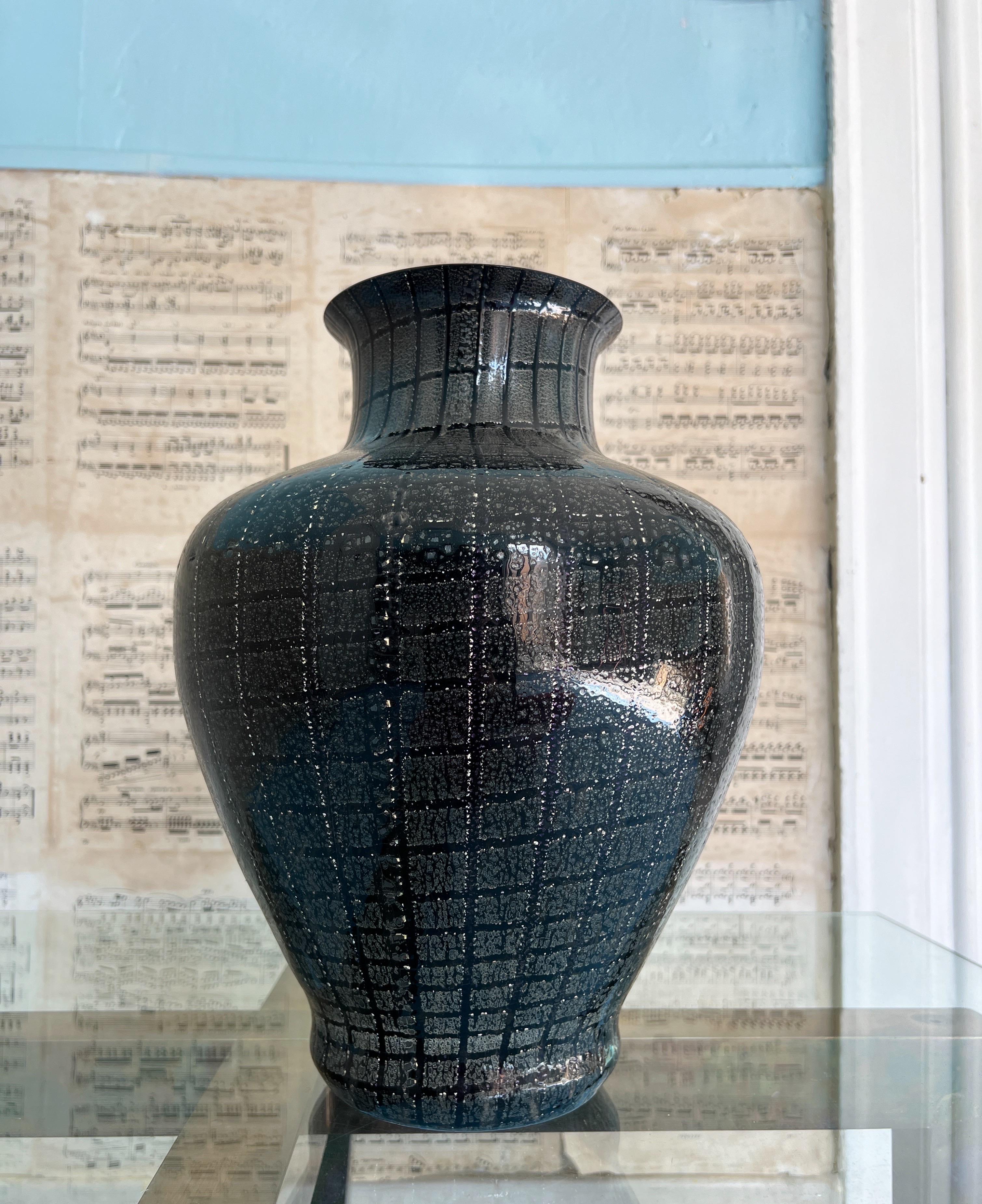 Vaso in vetro di Murano di VeArt, 1980 in vendita 1