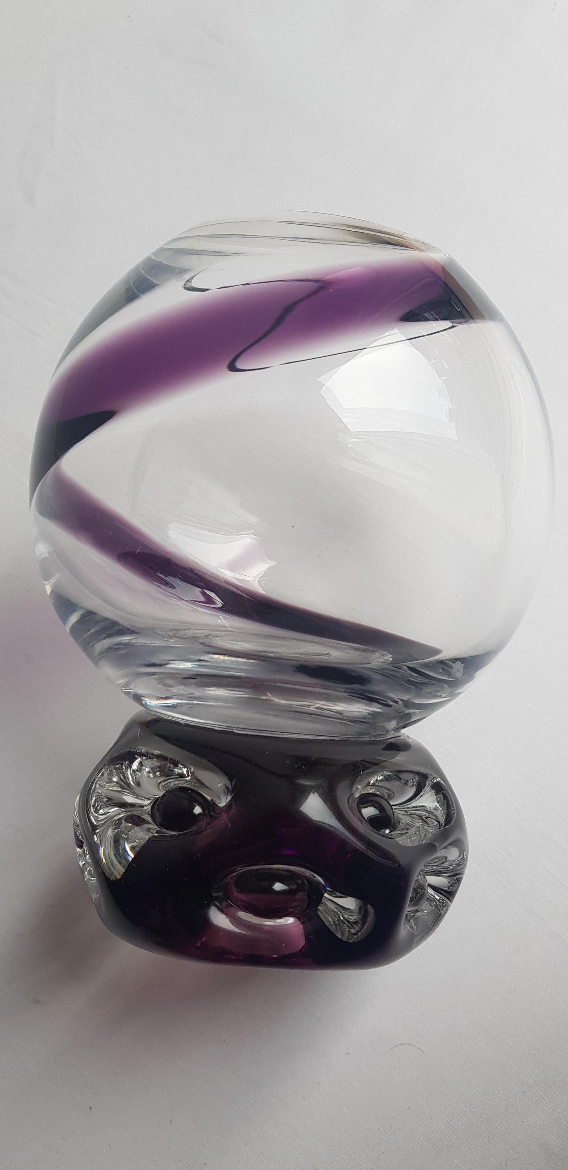Murano Glass Vase 'Cenedese' spirale In Excellent Condition For Sale In Grantham, GB