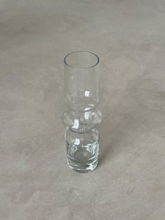 Vase en verre de Murano, transparent, style « Mid-Century Modern », Italie, 1970