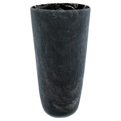 Murano Glass Vase, Dark Textured Finish, by Vintage Murano Gallery in 1980s