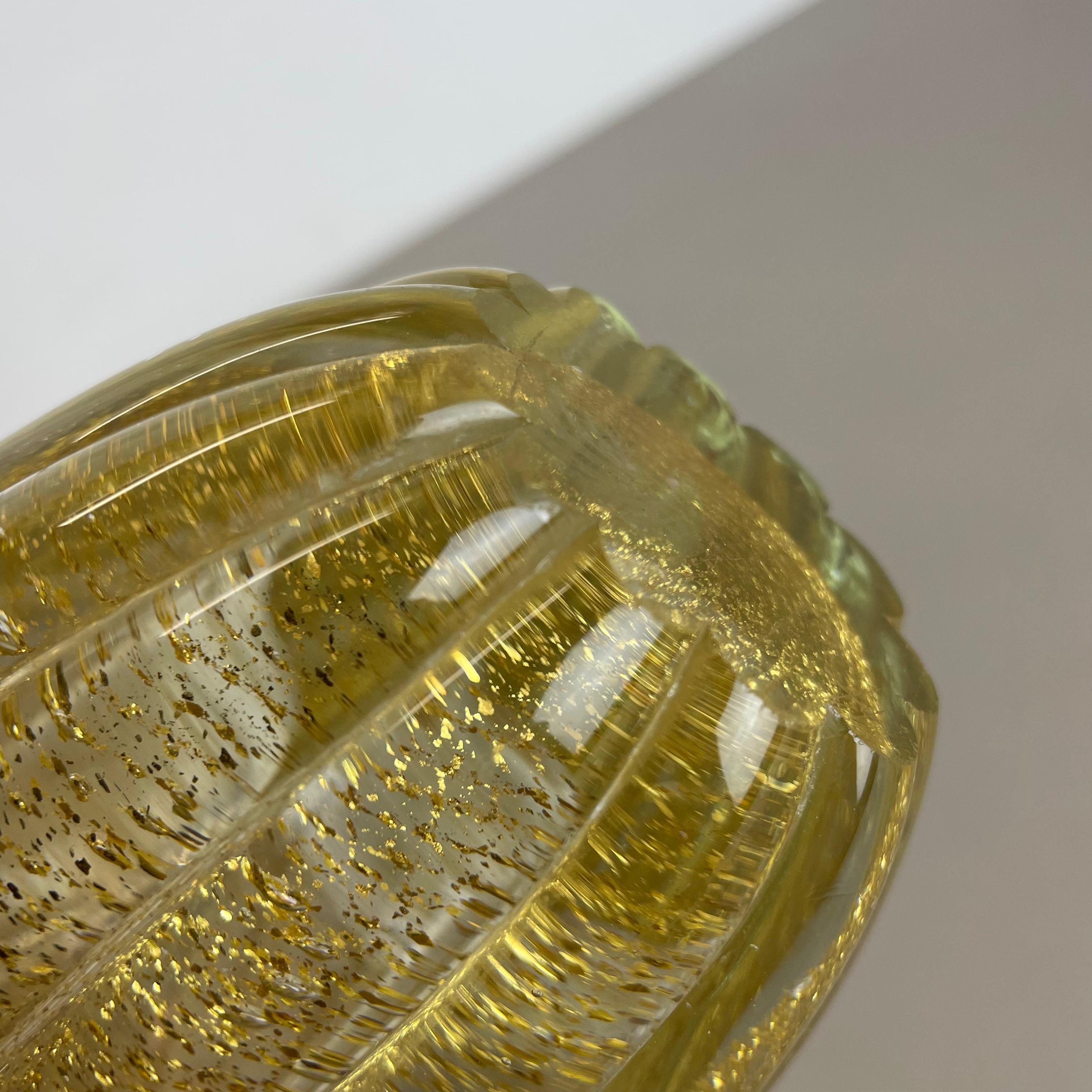 Murano Glass Vase Element Cordonato d'oro by Barovier and Toso, Italy, 1970s For Sale 9