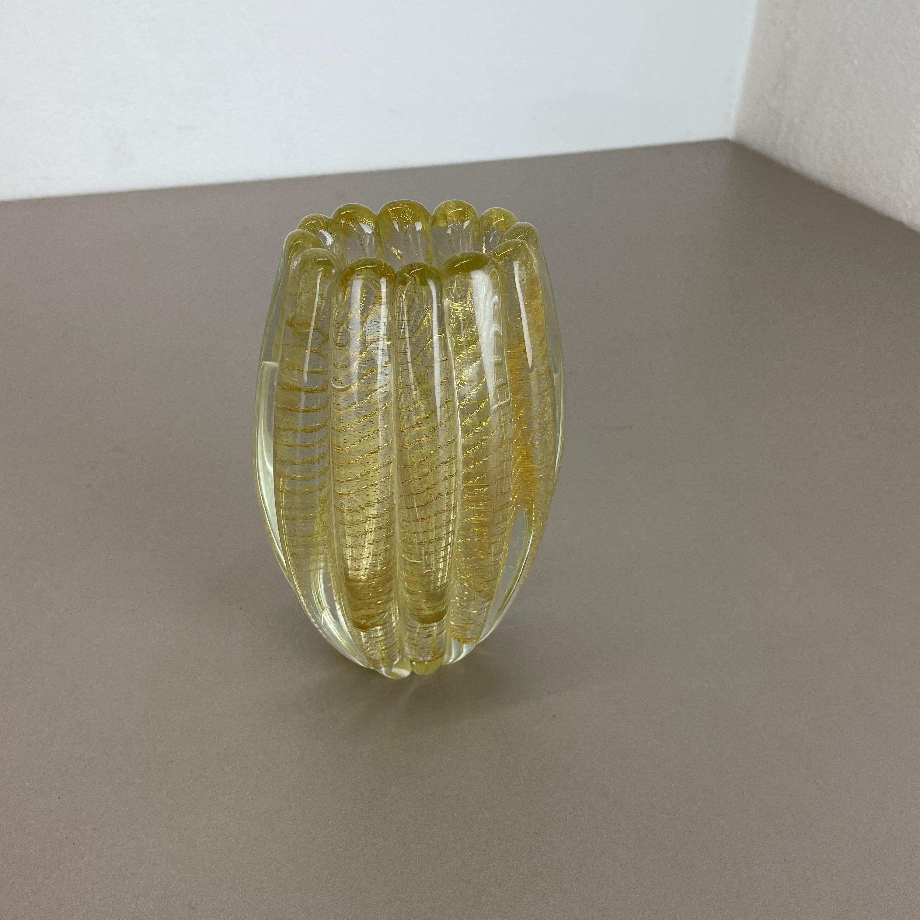 Article:

Murano glass vase element by Barovier and Toso


Origin:

Murano, Italy


Decade:

1970s



This original vintage glass vase element was produced in the 1970s in Murano, Italy. It is made in murano technique and has a