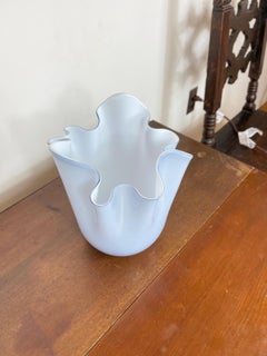 Venini Murano Glass Vase 'Fazzoletto' Handkerchief Design Fulvio Bianconi
