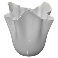 Venini Murano Glass Vase 'Fazzoletto' Handkerchief Design Fulvio Bianconi
