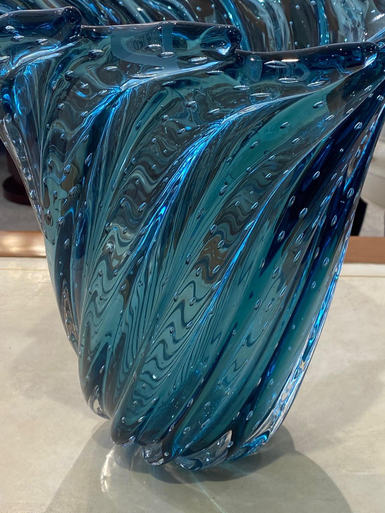 Mid-Century Modern Post Modern Murano Glass Vase For Sale