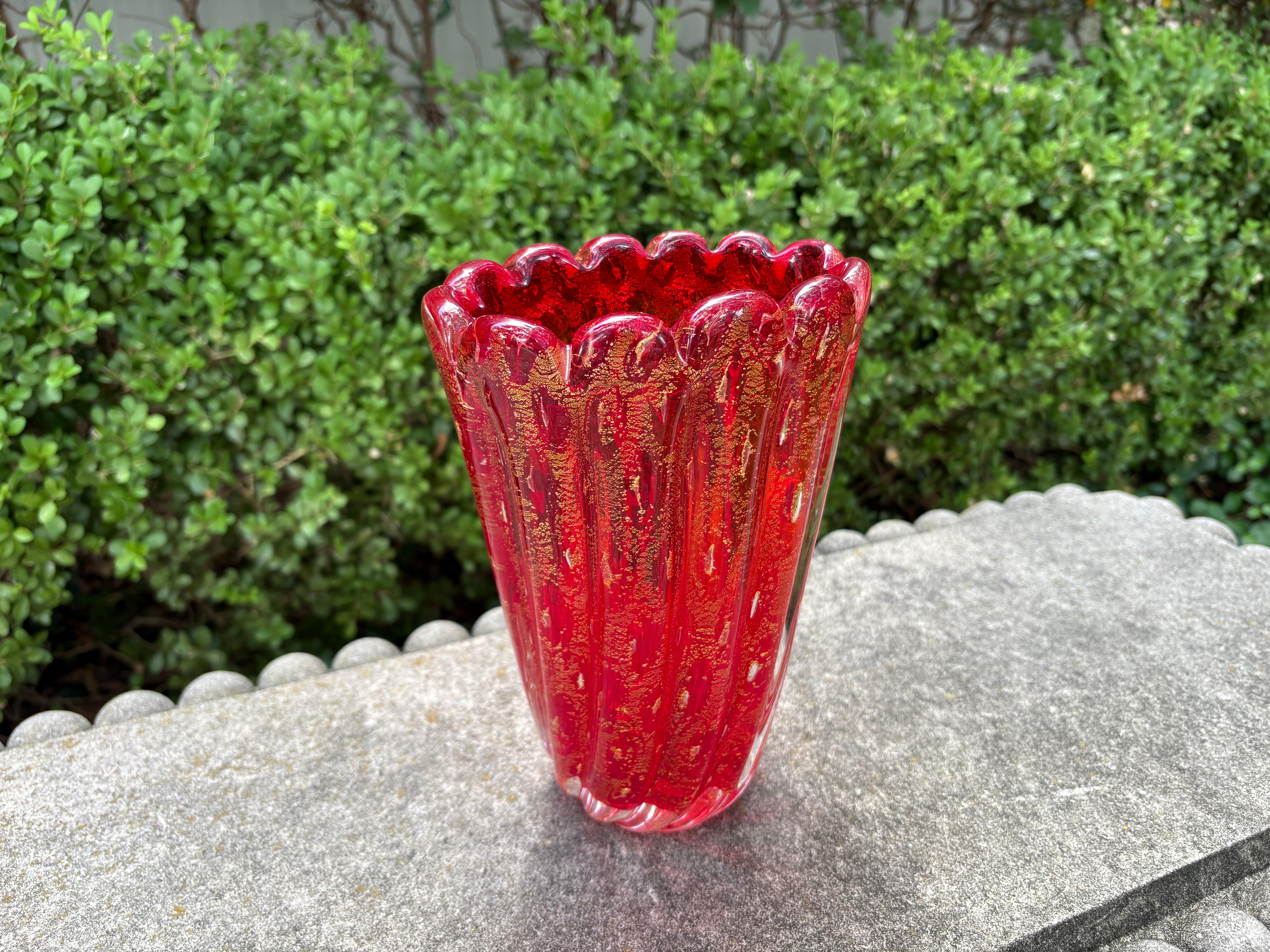 Murano Glass Vase For Sale 1