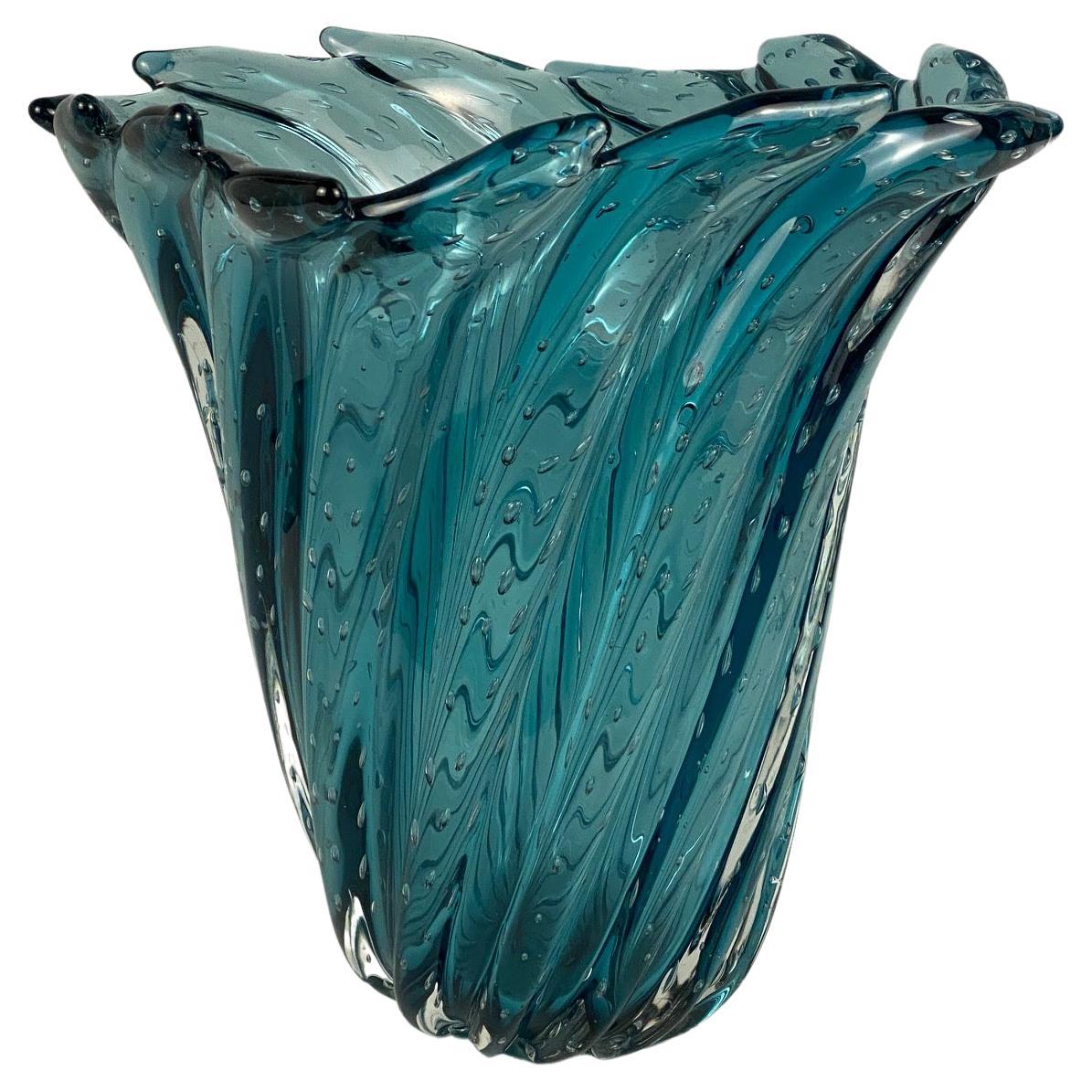 Post Modern Murano Glass Vase For Sale