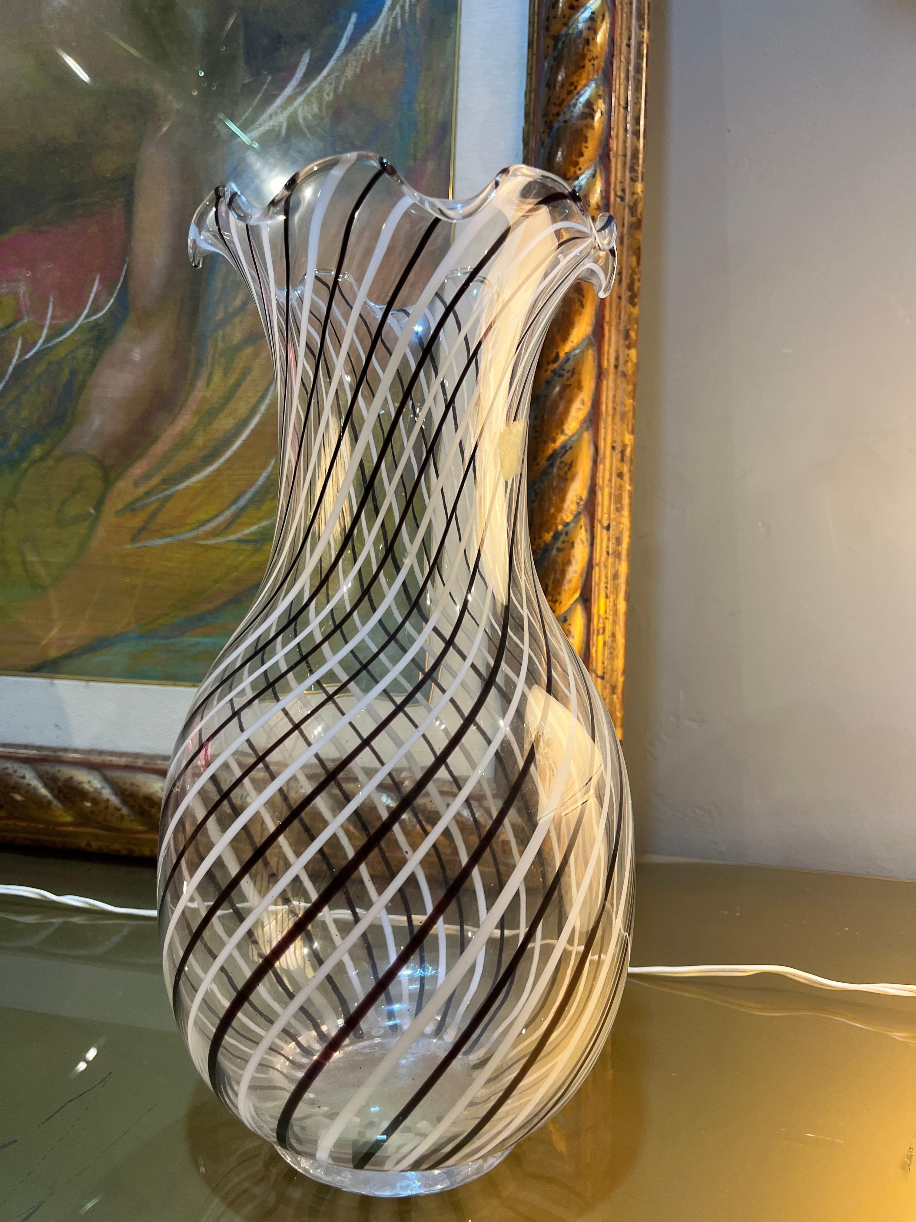 Murano glass vase from the 70s by Dino Mertens in vendita 4