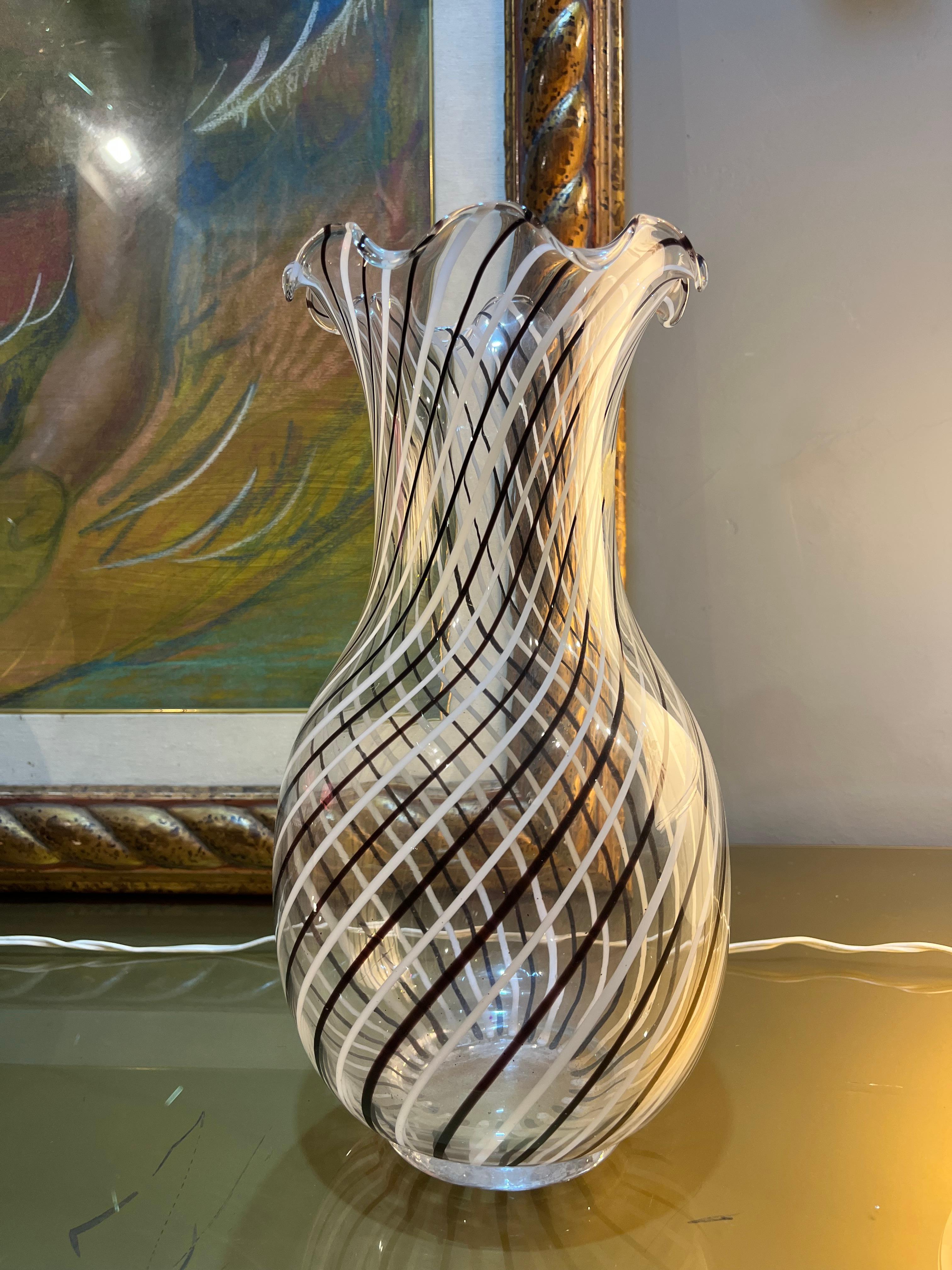 Murano glass vase from the 70s by Dino Mertens in vendita 5