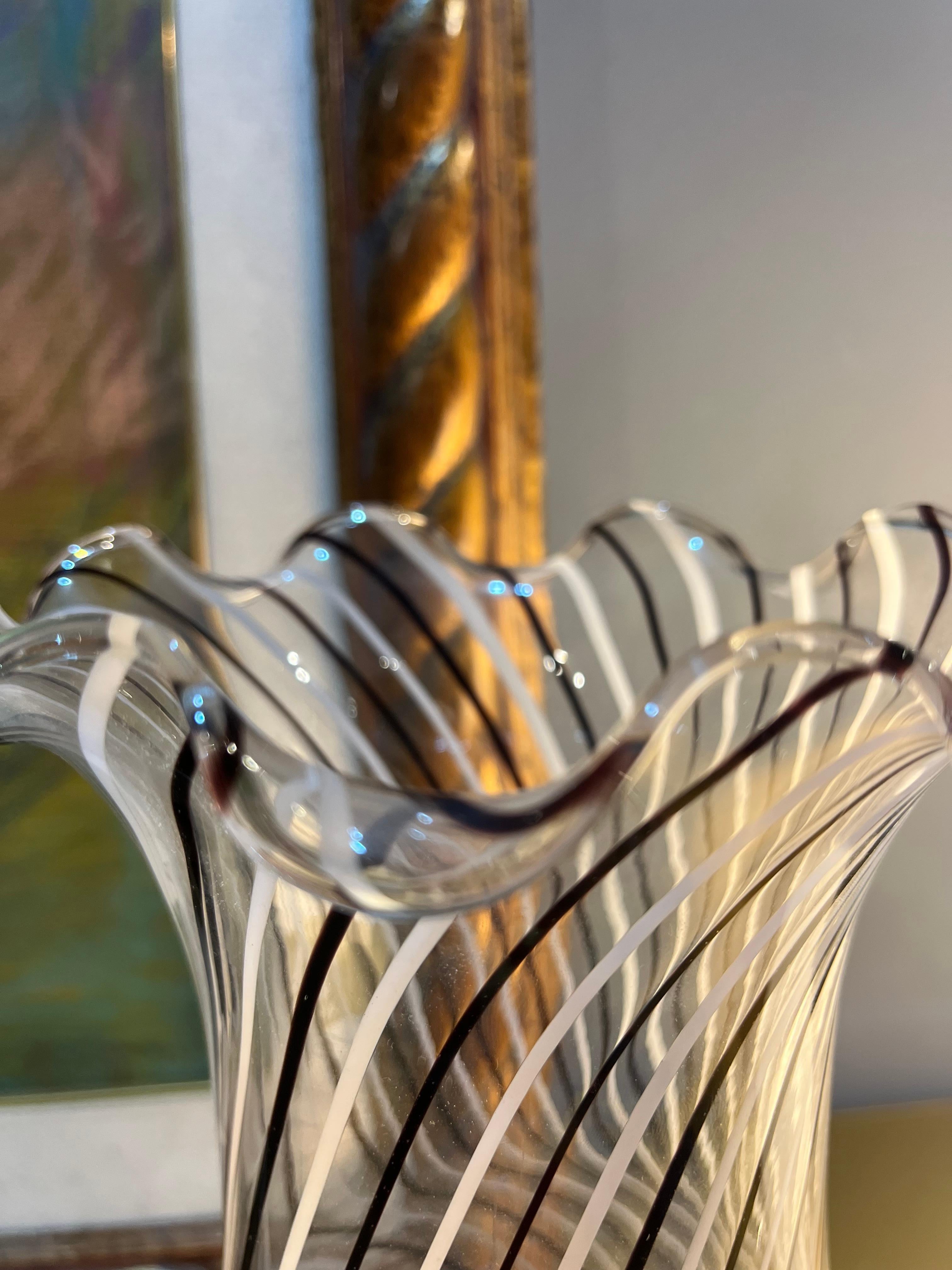 Murano glass vase from the 70s by Dino Mertens. Product in good condition with small wear caused by years and use. Please review the attached images carefully