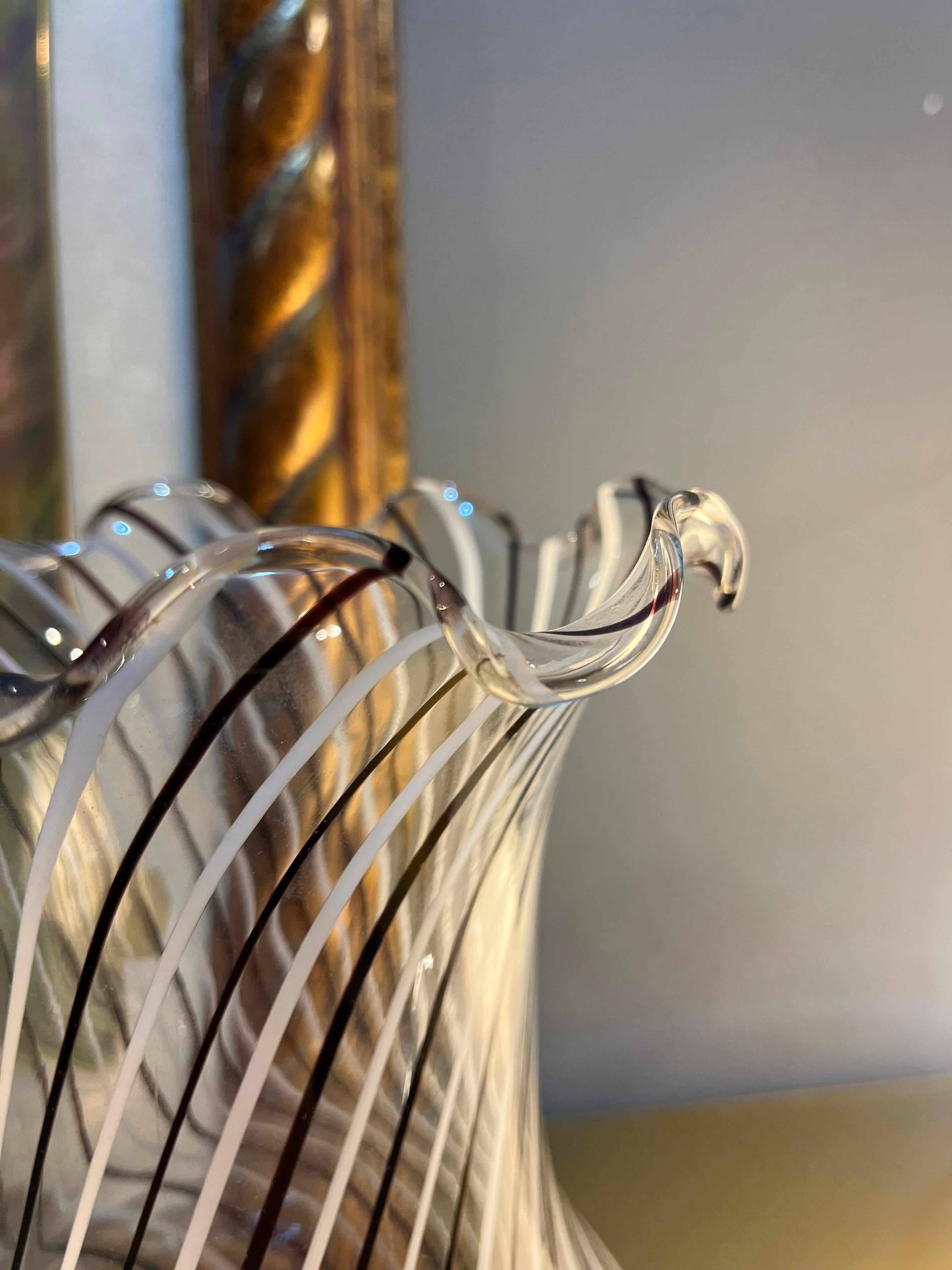 Italian Murano glass vase from the 70s by Dino Mertens in vendita