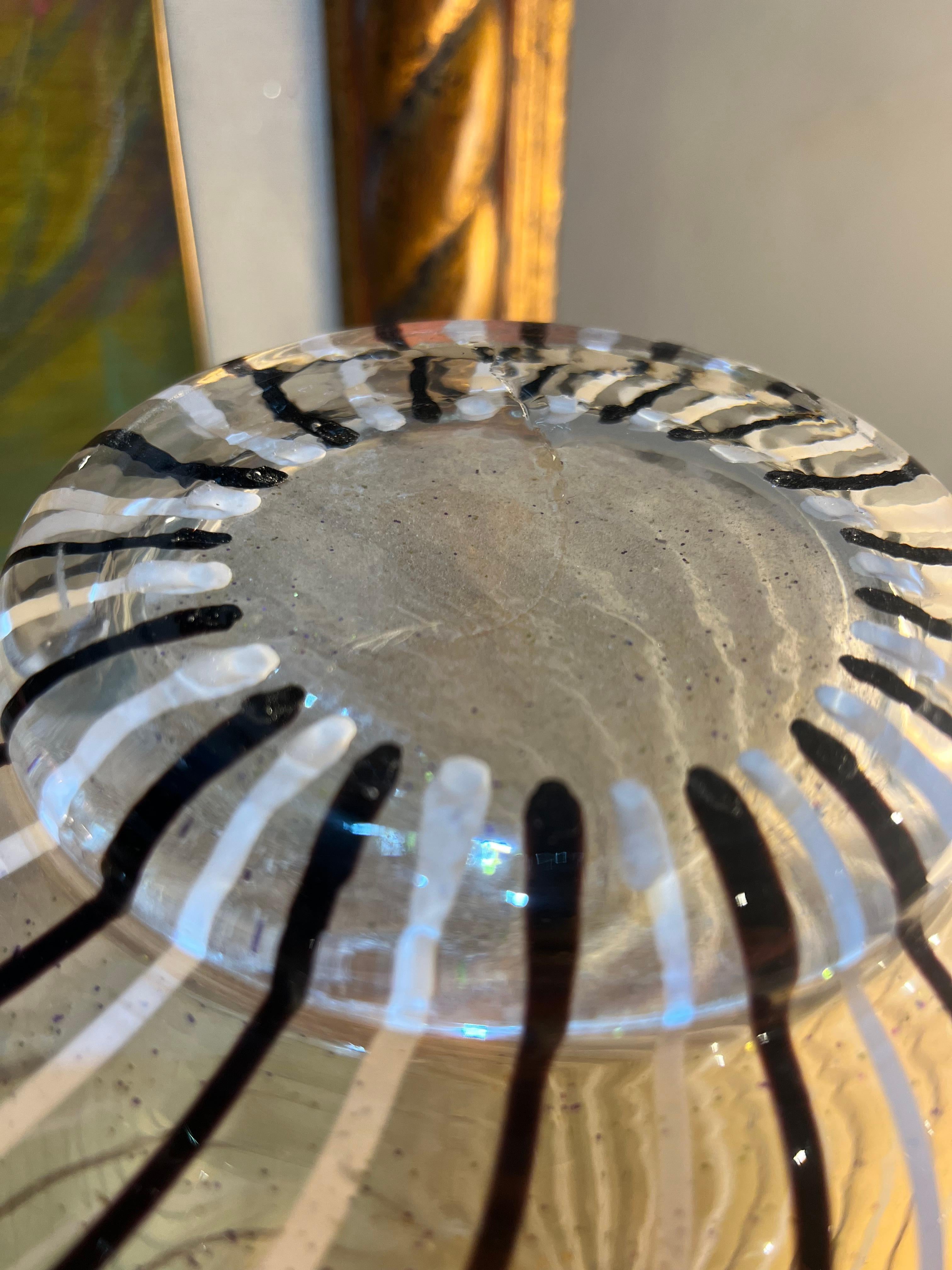 Murano glass vase from the 70s by Dino Mertens in vendita 1