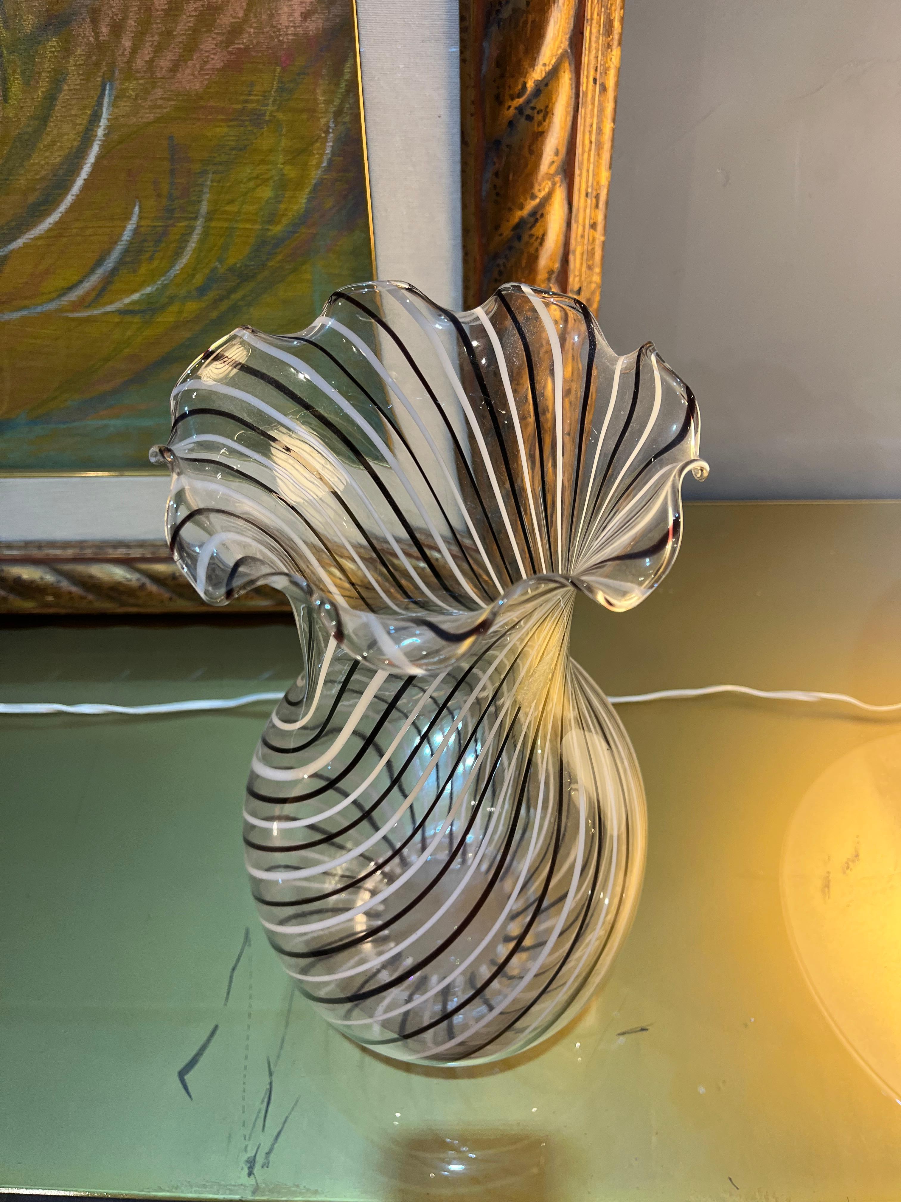 Murano glass vase from the 70s by Dino Mertens in vendita 2