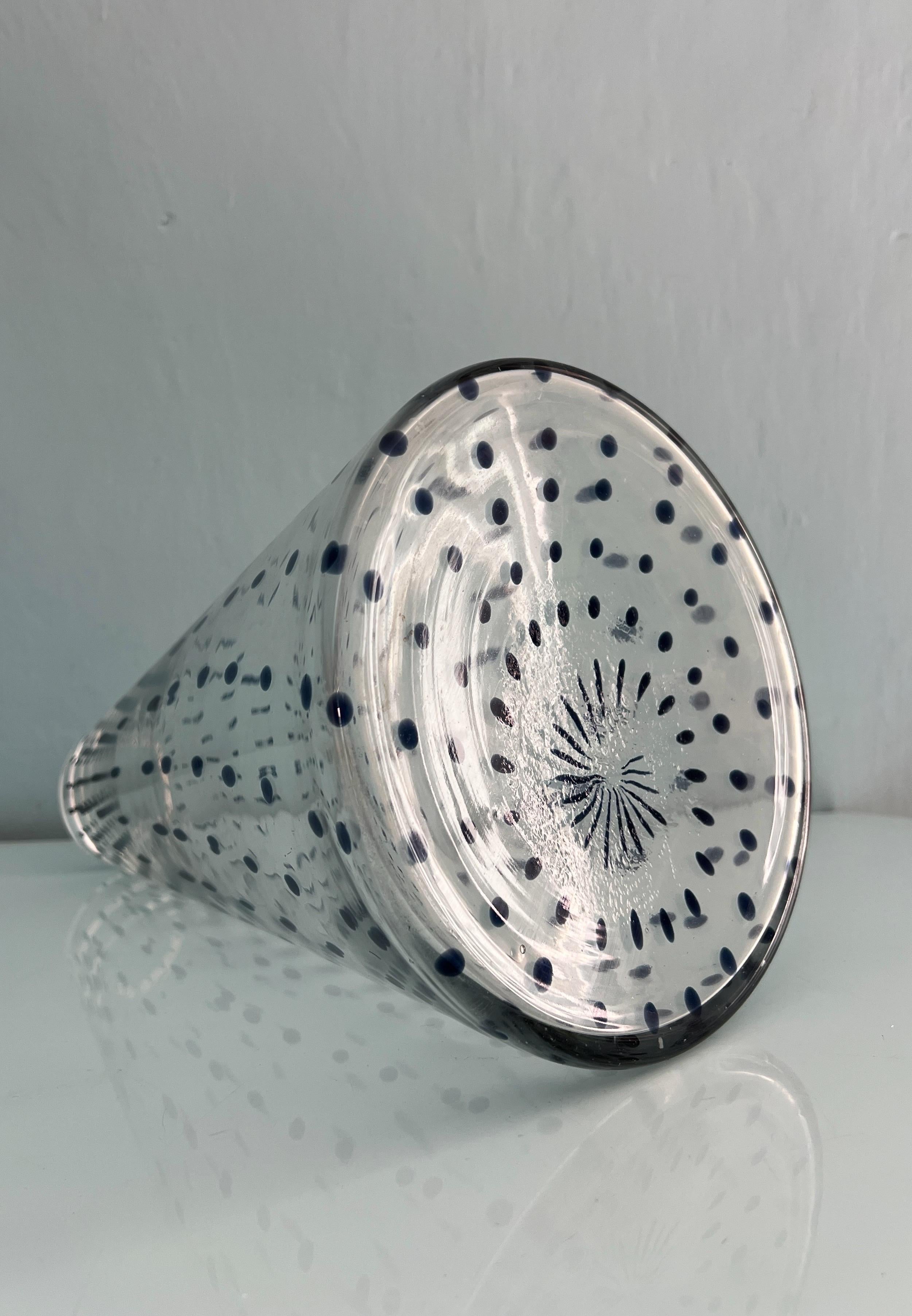 XX secolo Vaso in vetro di Murano modello Gisa di Rosanna Toso per Fratelli Toso anni '70 in vendita