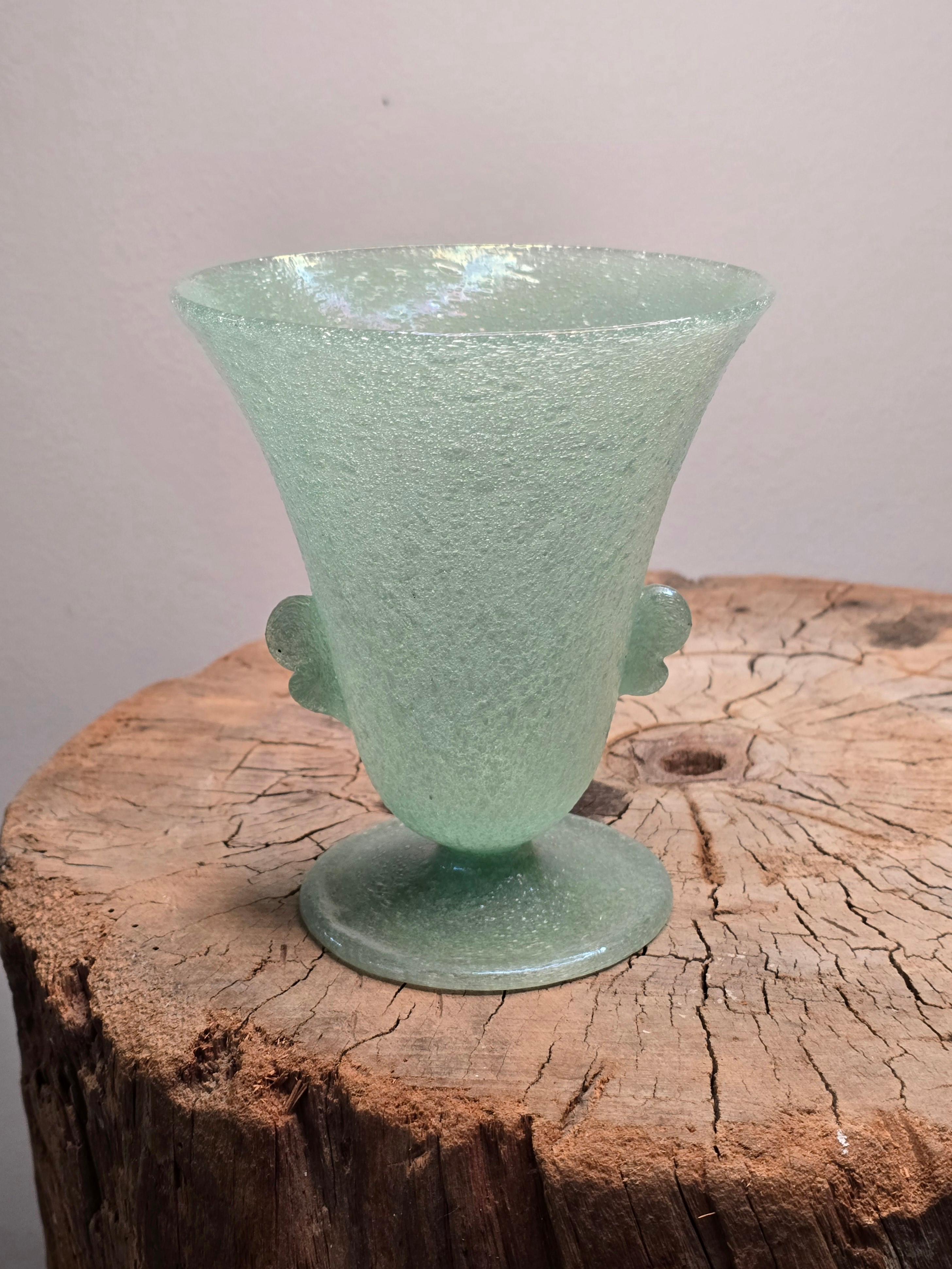 Vase aus Muranoglas mit schillerndem Pulegoso von AVEM im Angebot 2