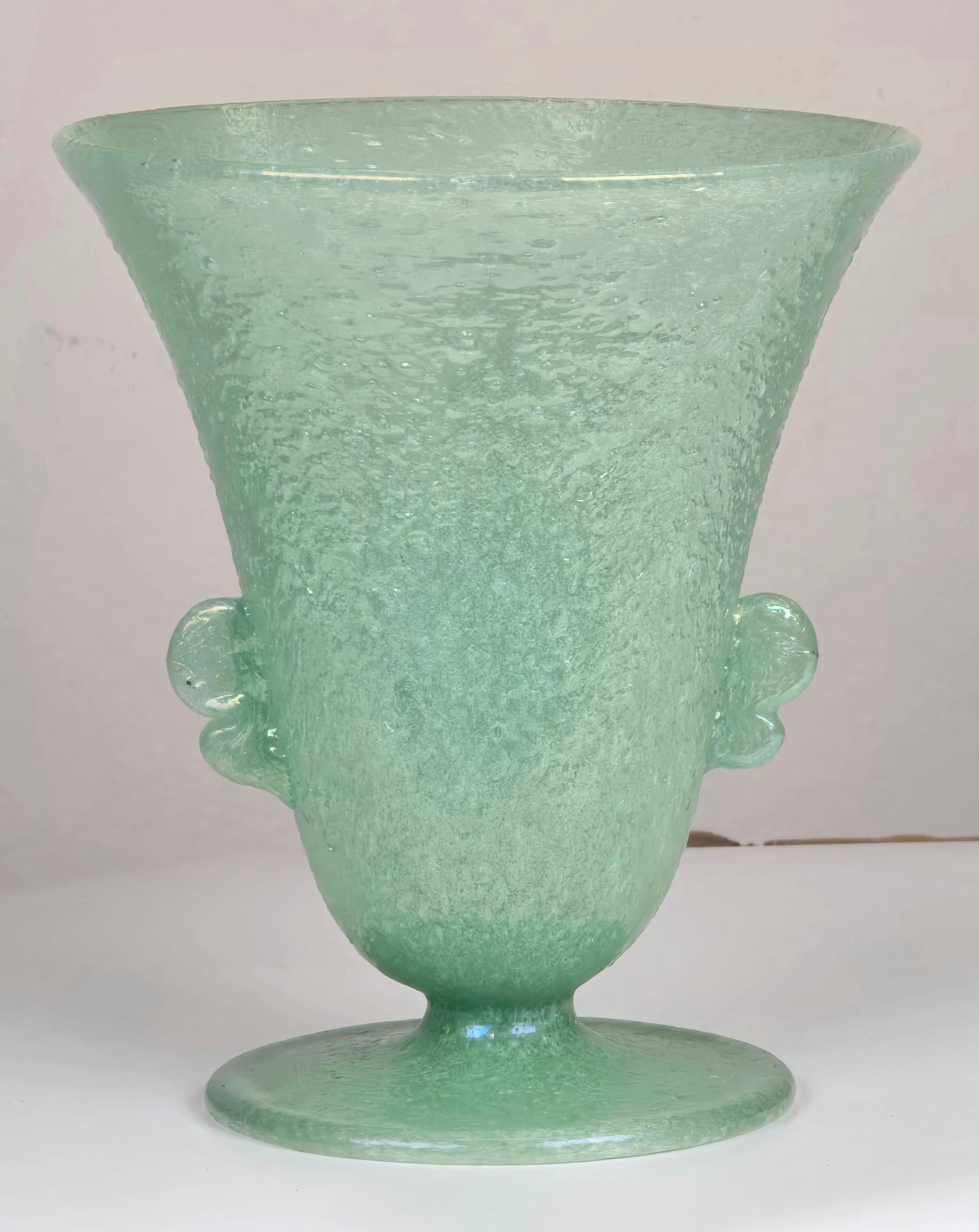 Vase aus Muranoglas mit schillerndem Pulegoso von AVEM im Angebot 3