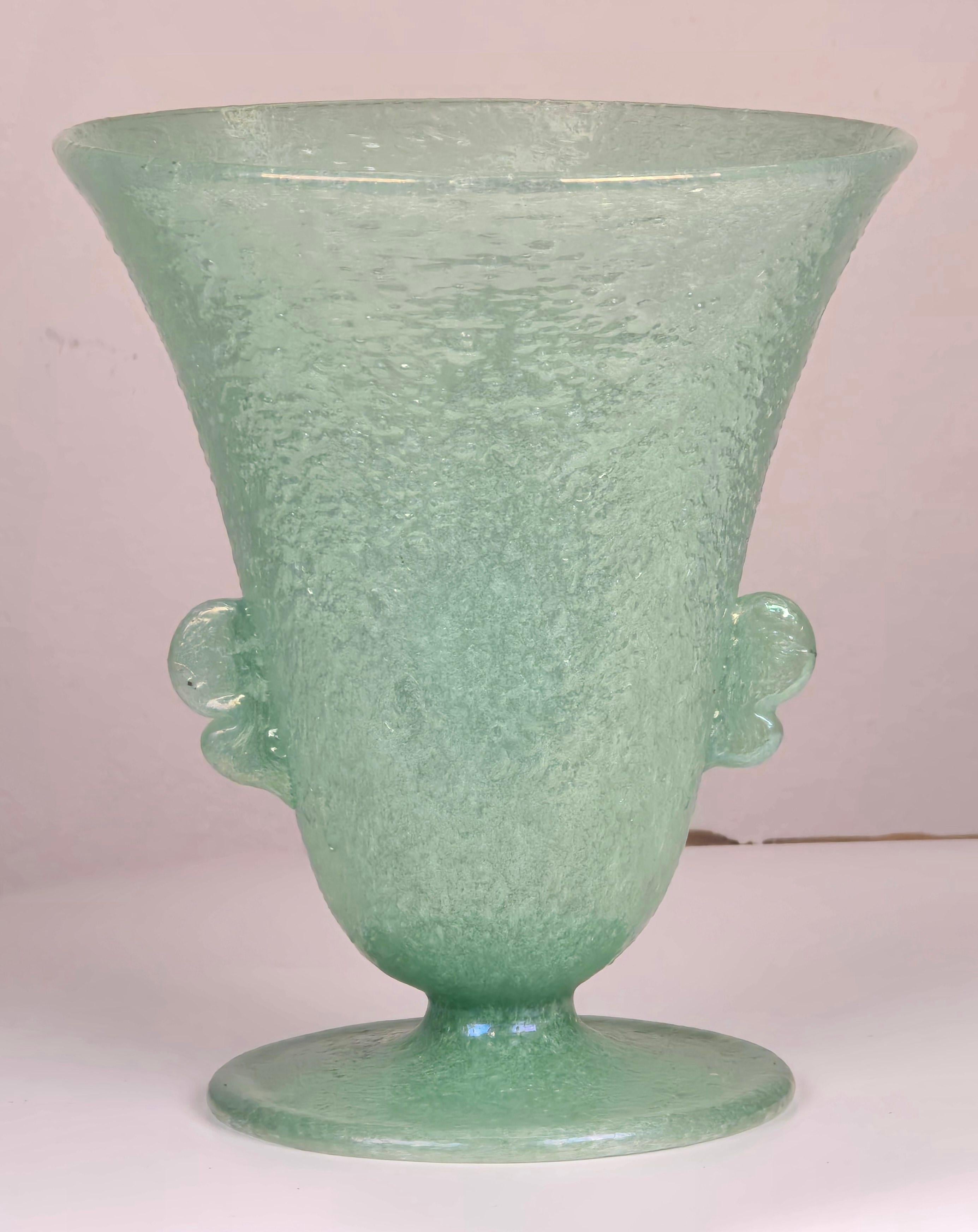 Vase aus Muranoglas mit schillerndem Pulegoso von AVEM im Angebot 4