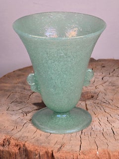 Murano Glass Vase in Iridescent Pulegoso by AVEM