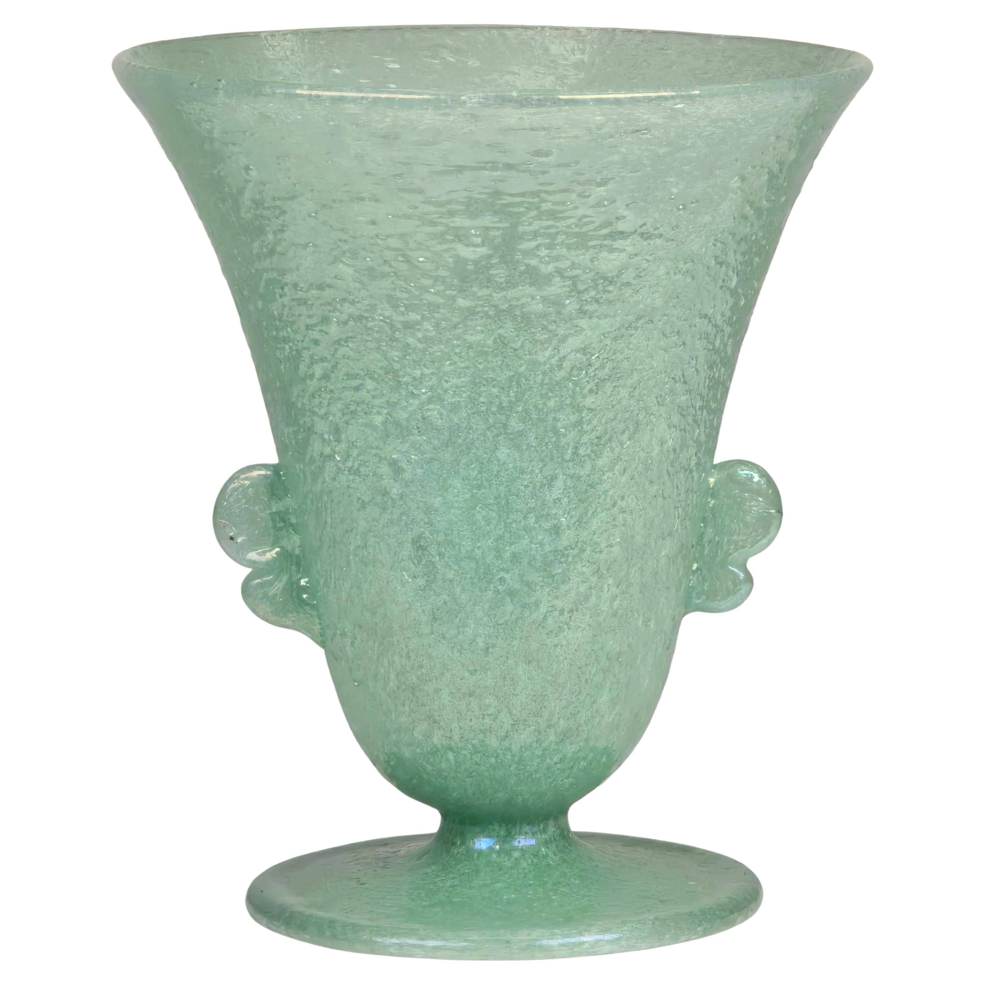 Murano Glass Vase in Iridescent Pulegoso by AVEM