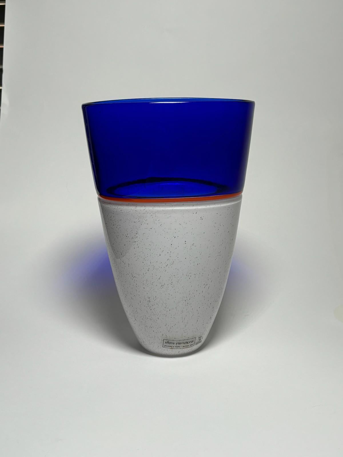 Murano Glass Vase Istria Model by Lino Tagliapietra for Effetre International In Excellent Condition For Sale In Milan, Italy