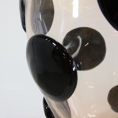 Murano Glass Vase, Italy ‘Black Spots and Golddust'