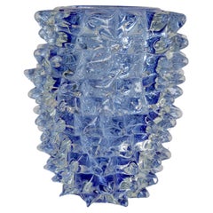 'ROSTRATO 'Murano Glass Vase, Italy 'Blue Spikes'