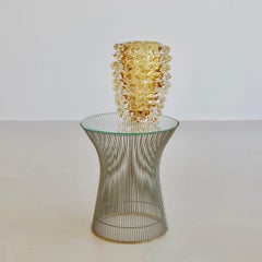 Murano Glass Vase, Italy ' Yellow Spikes'