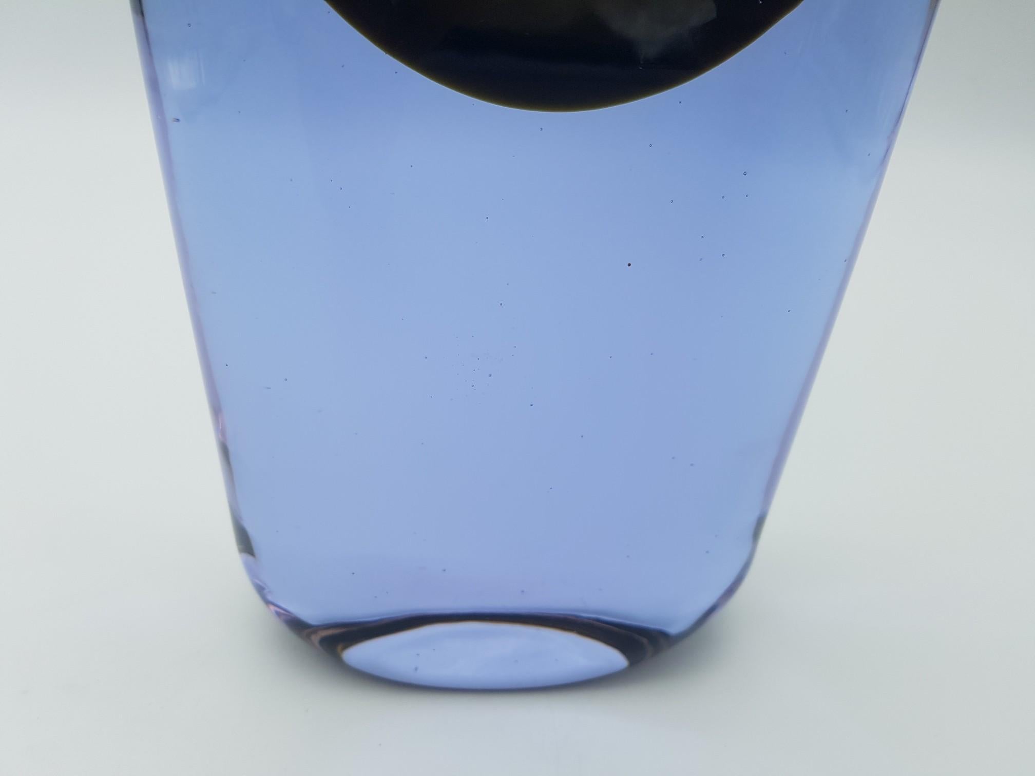 Murano Glass Vase, Lavander and Green by Cenedese Gino, Designer Antonio da Ros  For Sale 2