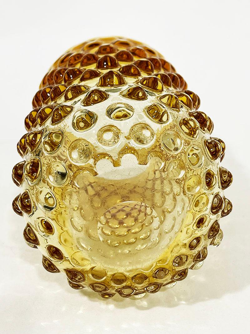 Verre brun Vase en verre de Murano 