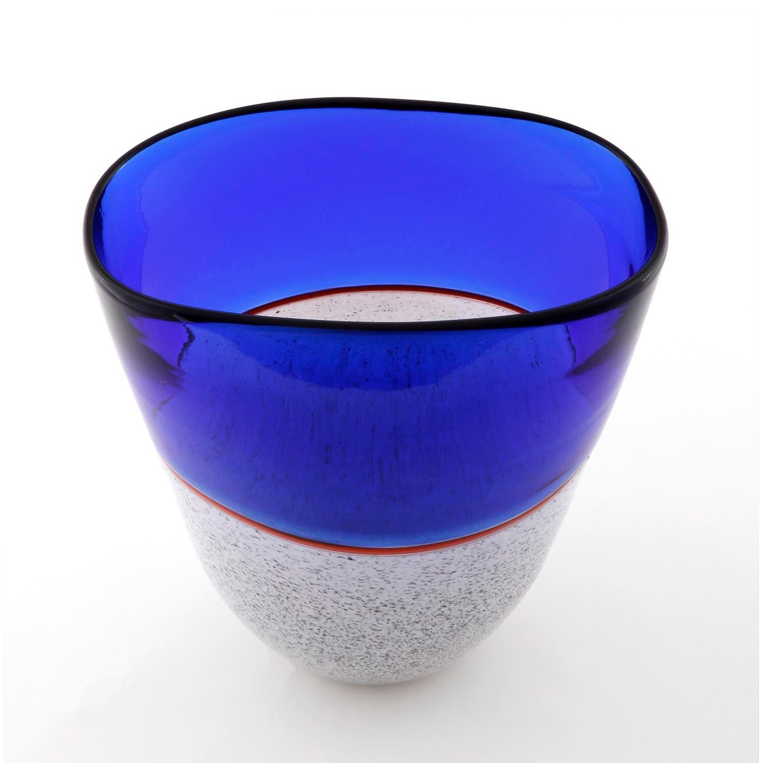 Murano Glass Vase Lino Tagliapietra & Angelin Effetre International, Italy, 1986 For Sale 3