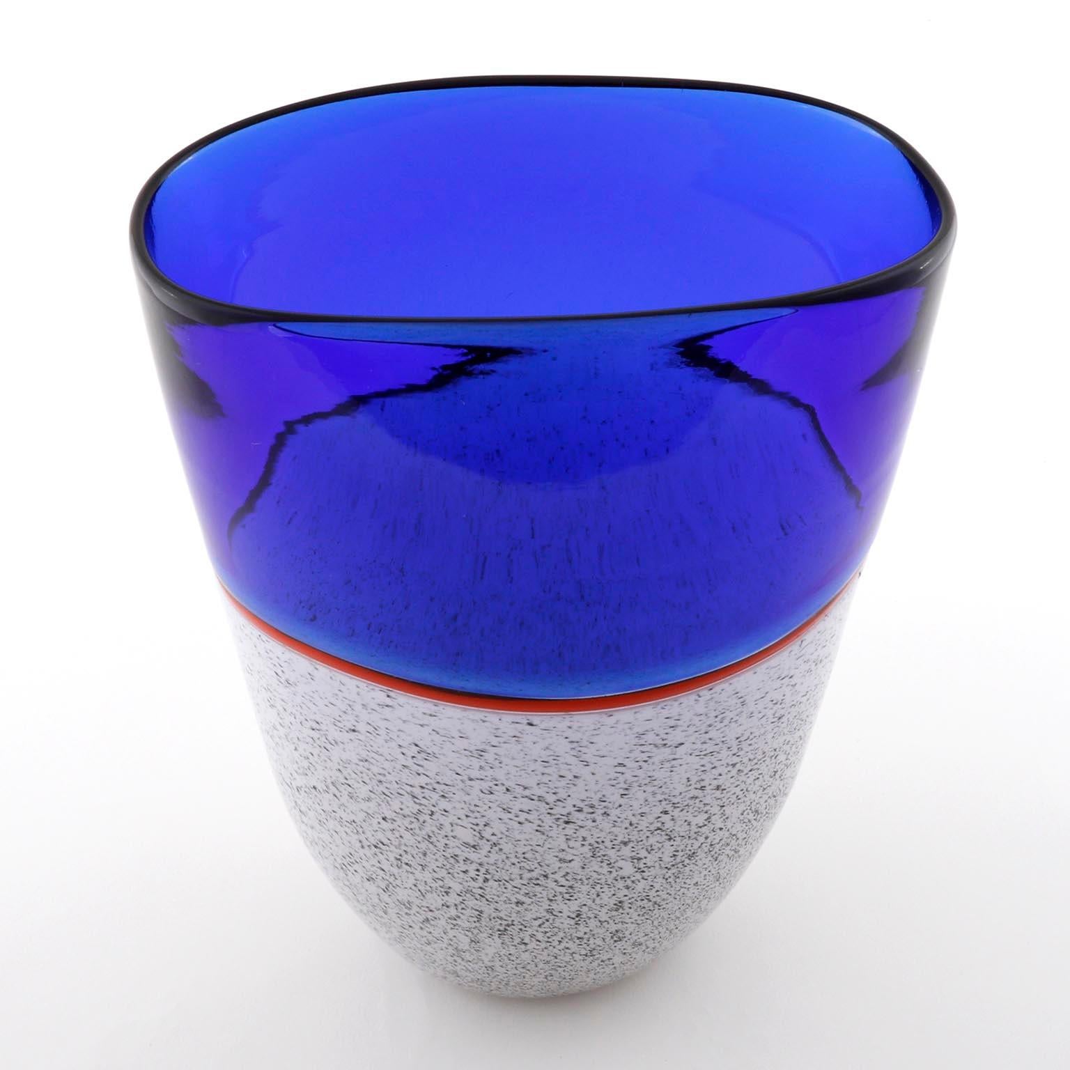 Murano Glass Vase Lino Tagliapietra & Angelin Effetre International, Italy, 1986 For Sale 2