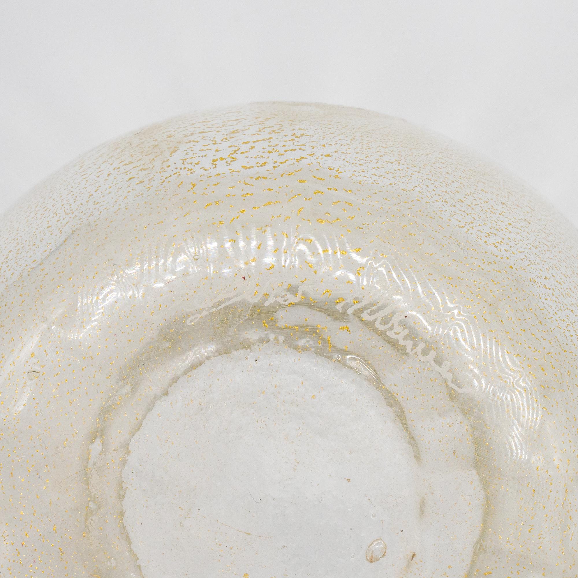 Vase aus Muranoglas, hergestellt in Italien, Potiches-Set, Urnen-Set, Glas in Goldfarbe (Italienisch) im Angebot