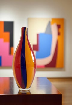 Mid-Century Murano Hand-Blown Art Glass Vase, Italy, 1960s