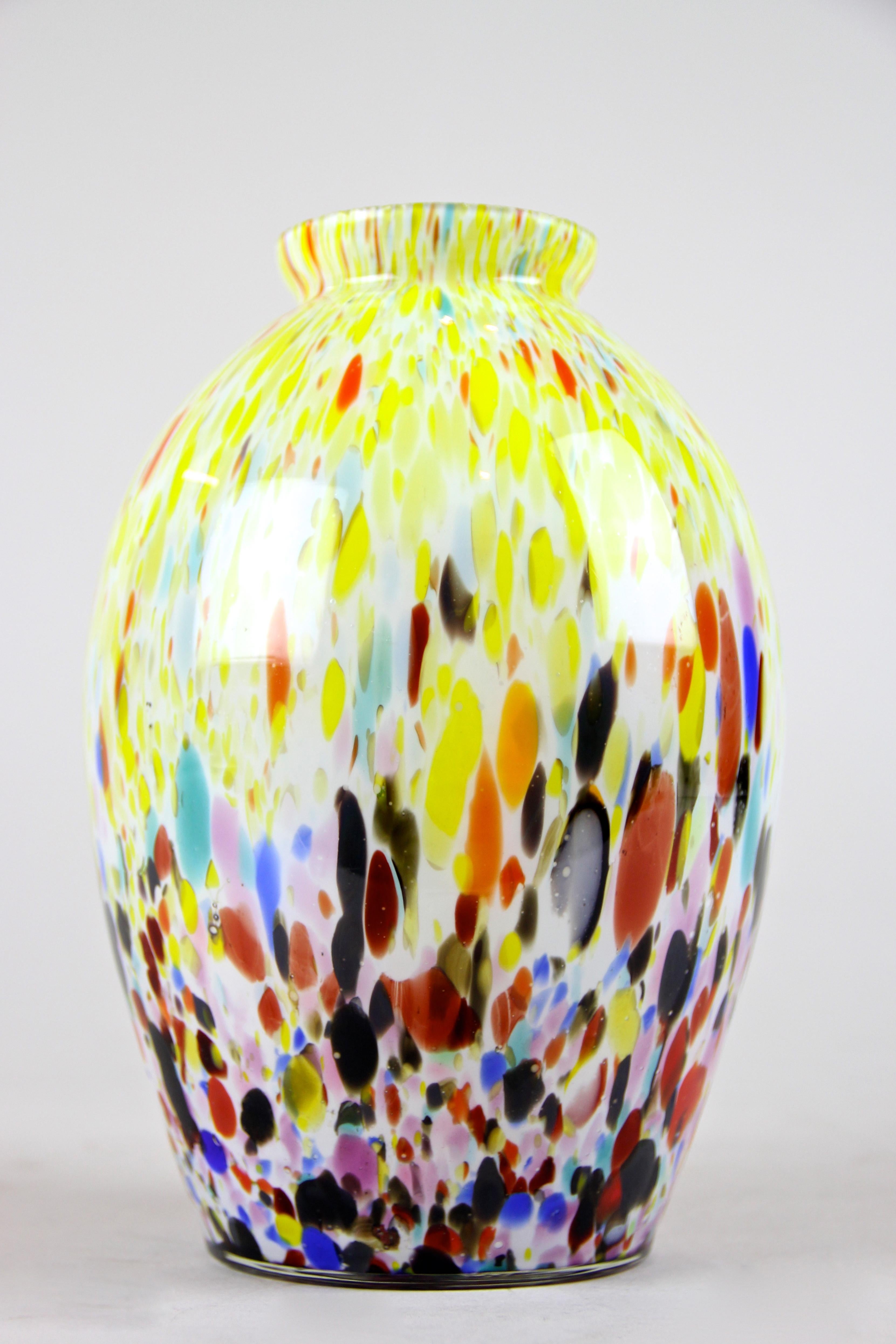 multicolored vase