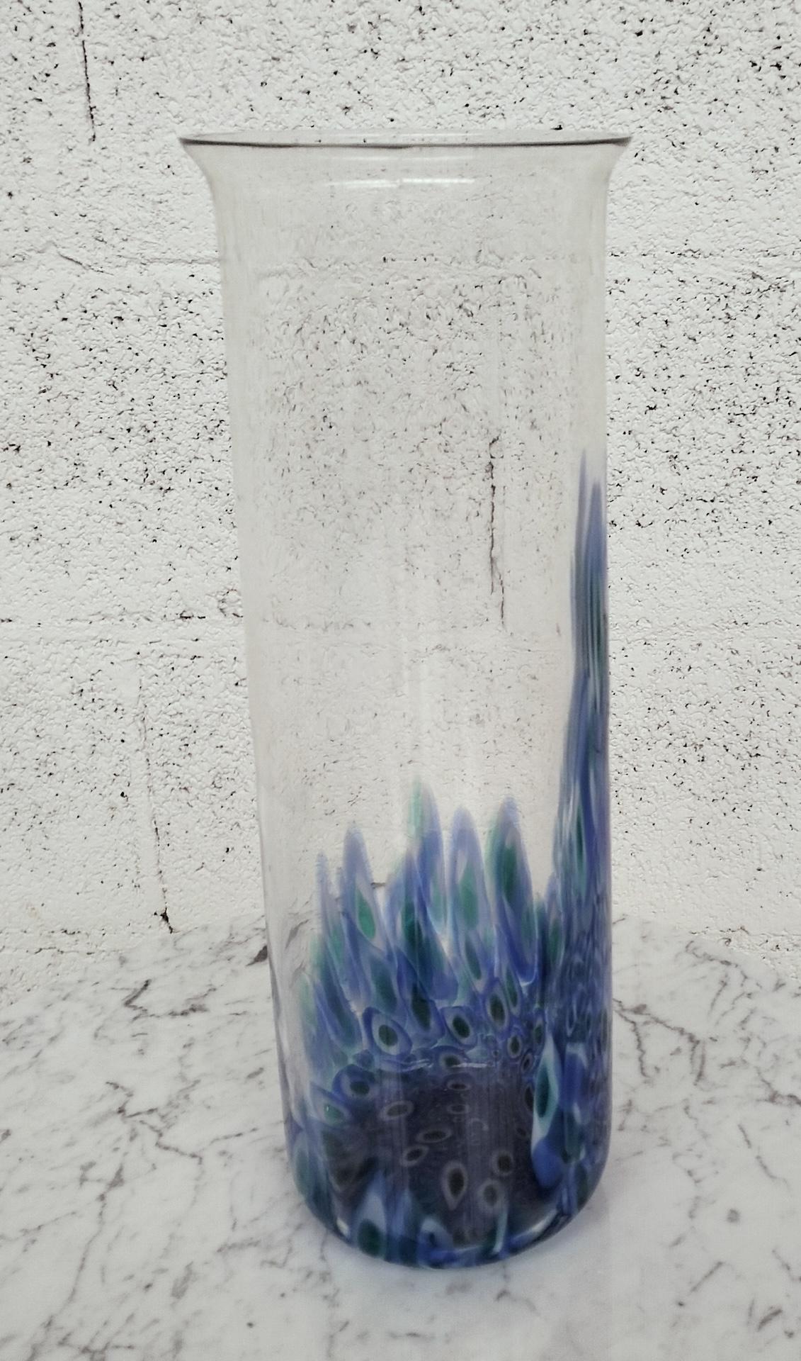 Vase aus Murano-Glas Neverrino von Gae Aulenti für Vistosi , 1970er Jahre (Moderne der Mitte des Jahrhunderts) im Angebot