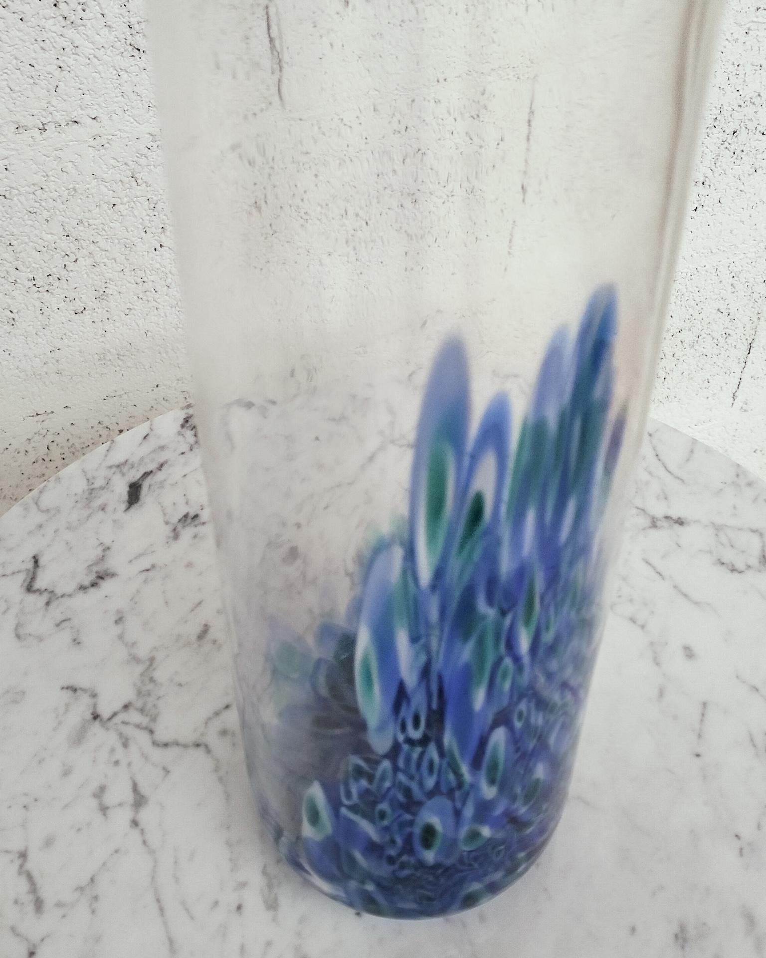 Vase aus Murano-Glas Neverrino von Gae Aulenti für Vistosi , 1970er Jahre (Italienisch) im Angebot