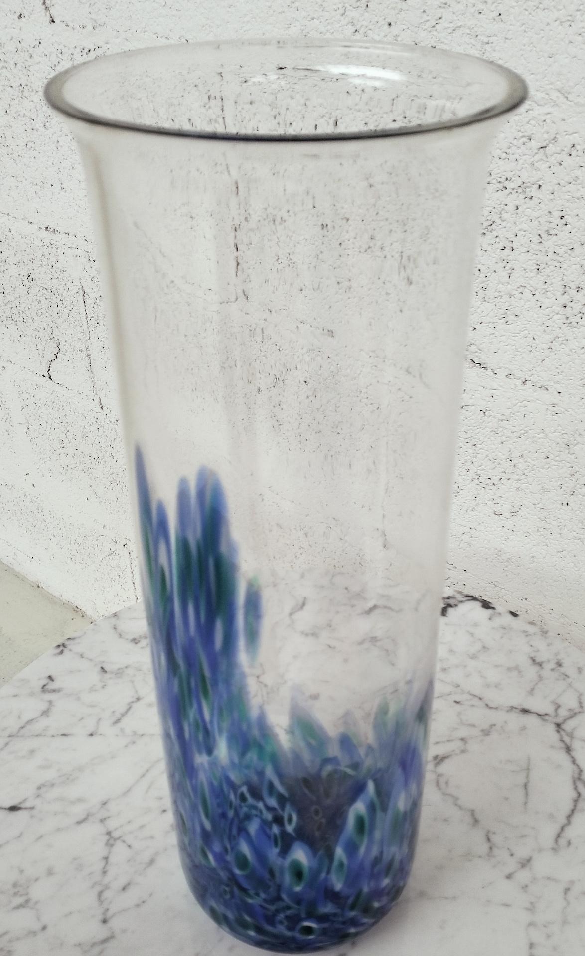 Vase aus Murano-Glas Neverrino von Gae Aulenti für Vistosi , 1970er Jahre im Zustand „Gut“ im Angebot in Padova, IT
