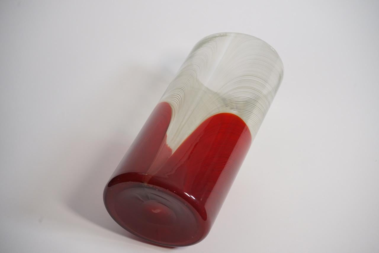 Modern Murano Glass Vase of the Series Pavoni by Tapio Wirkkala for Venini